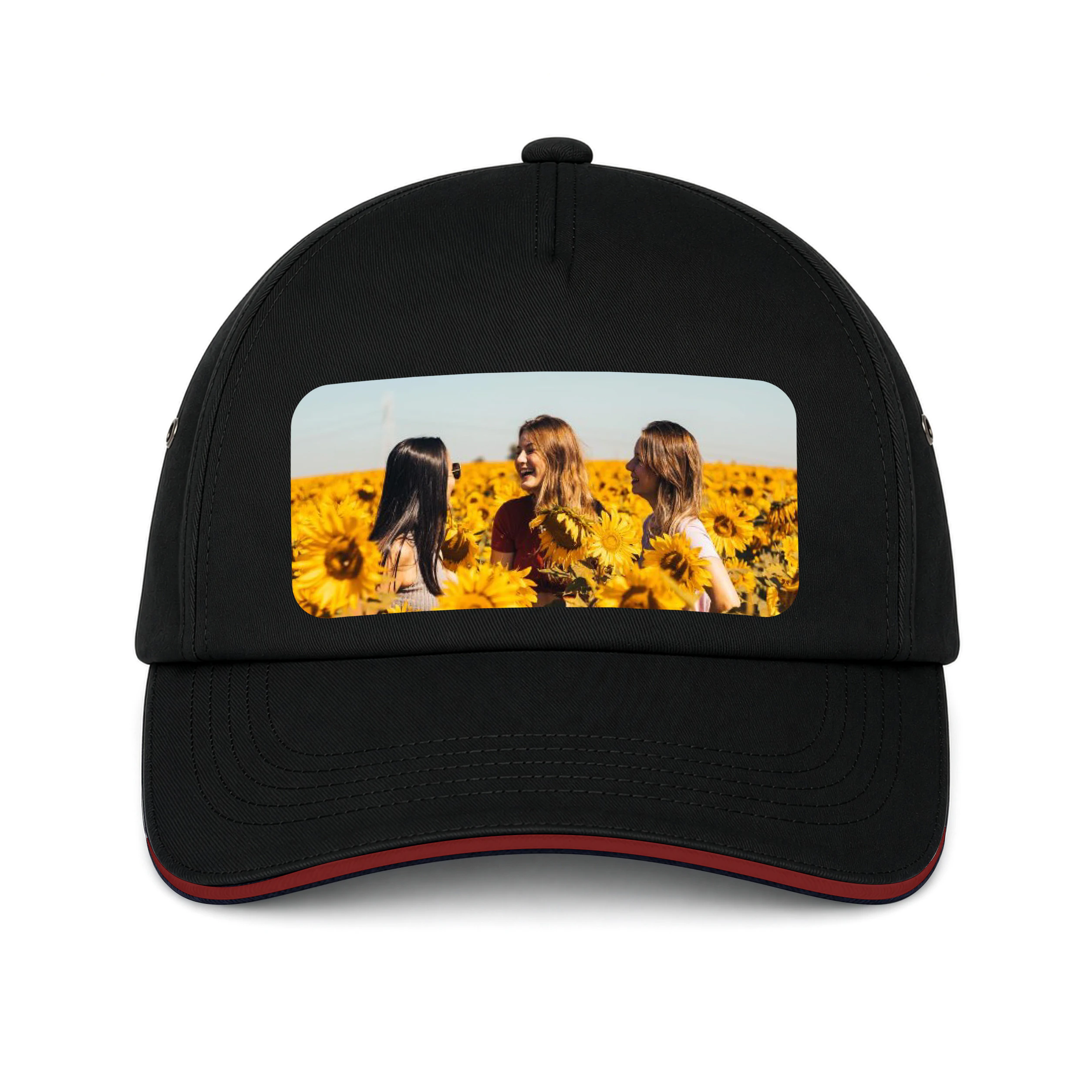Basecap Schwarz / Rot 2