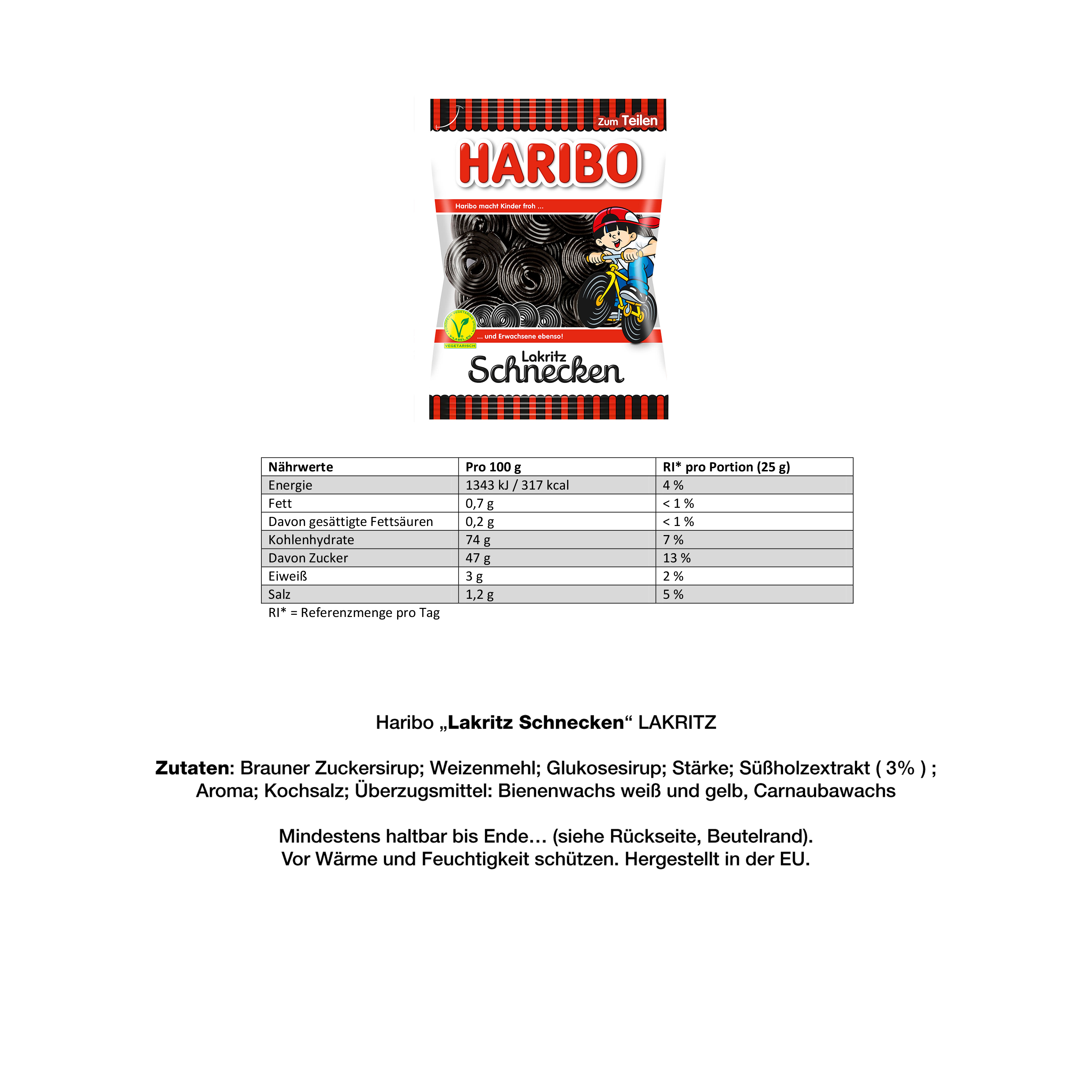 Konservendose Haribo Lakritz Schnecken 7