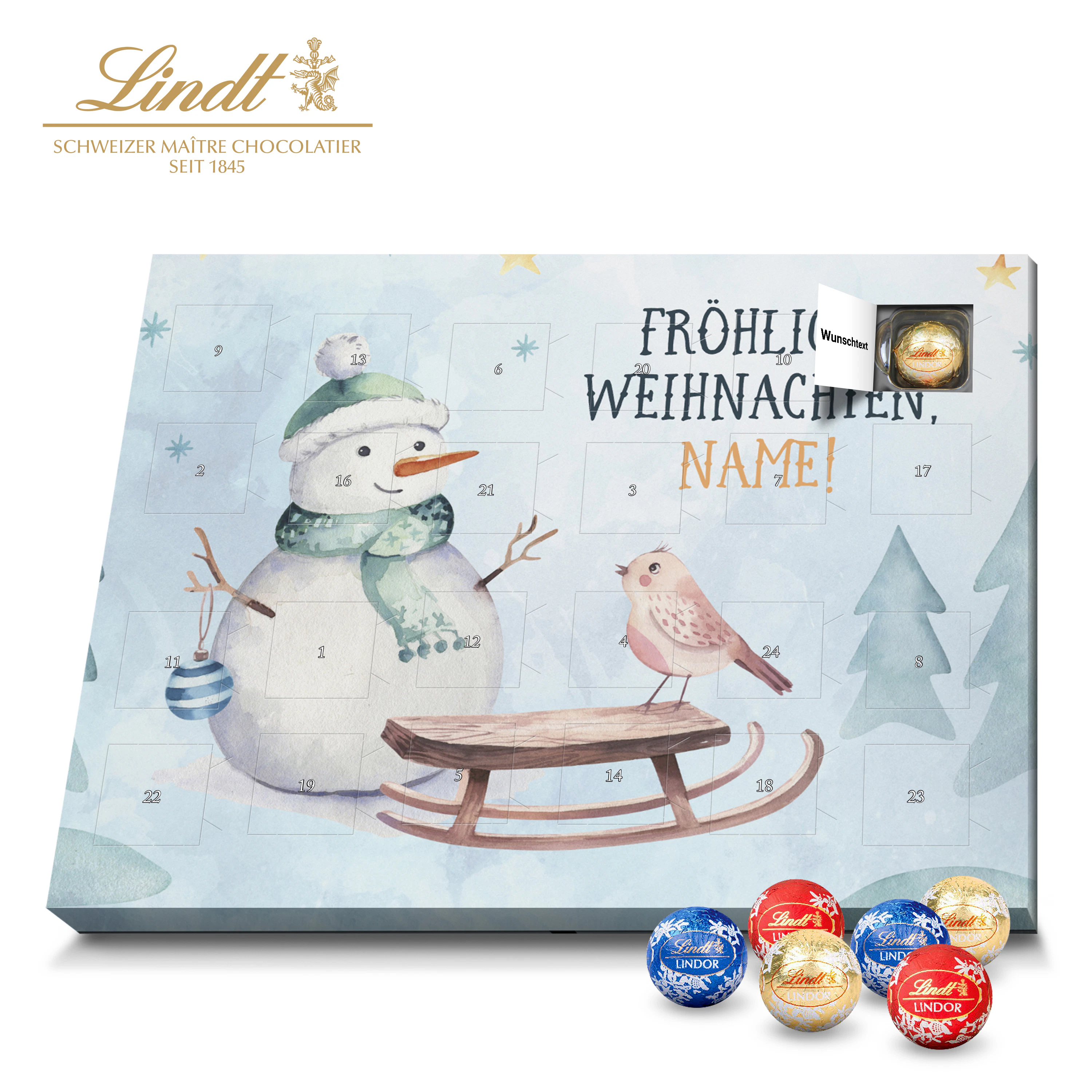 Namens-Adventskalender Lindt LINDOR 1