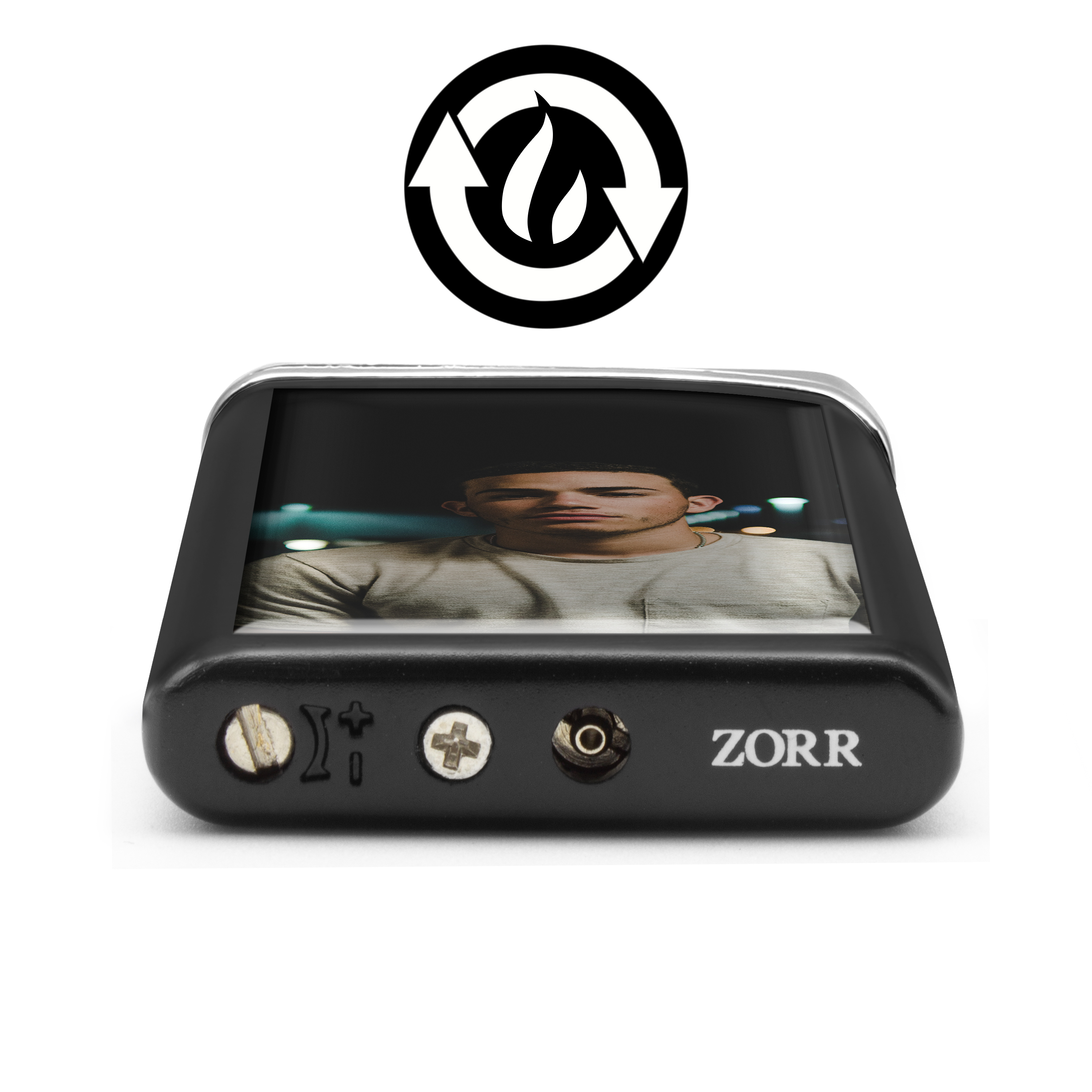 Metall-Feuerzeug Schwarz 4