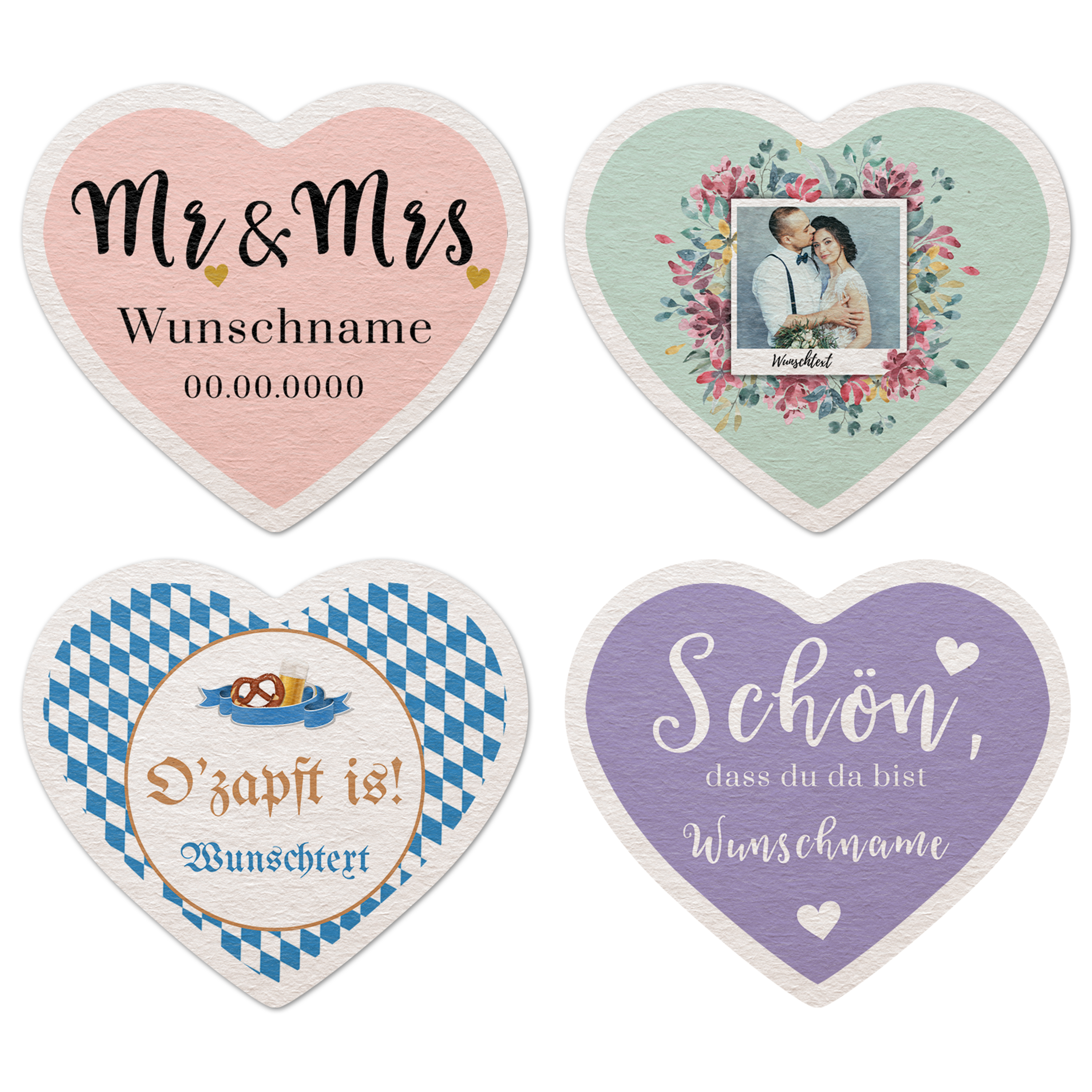 Bierdeckel Herz Karton 5