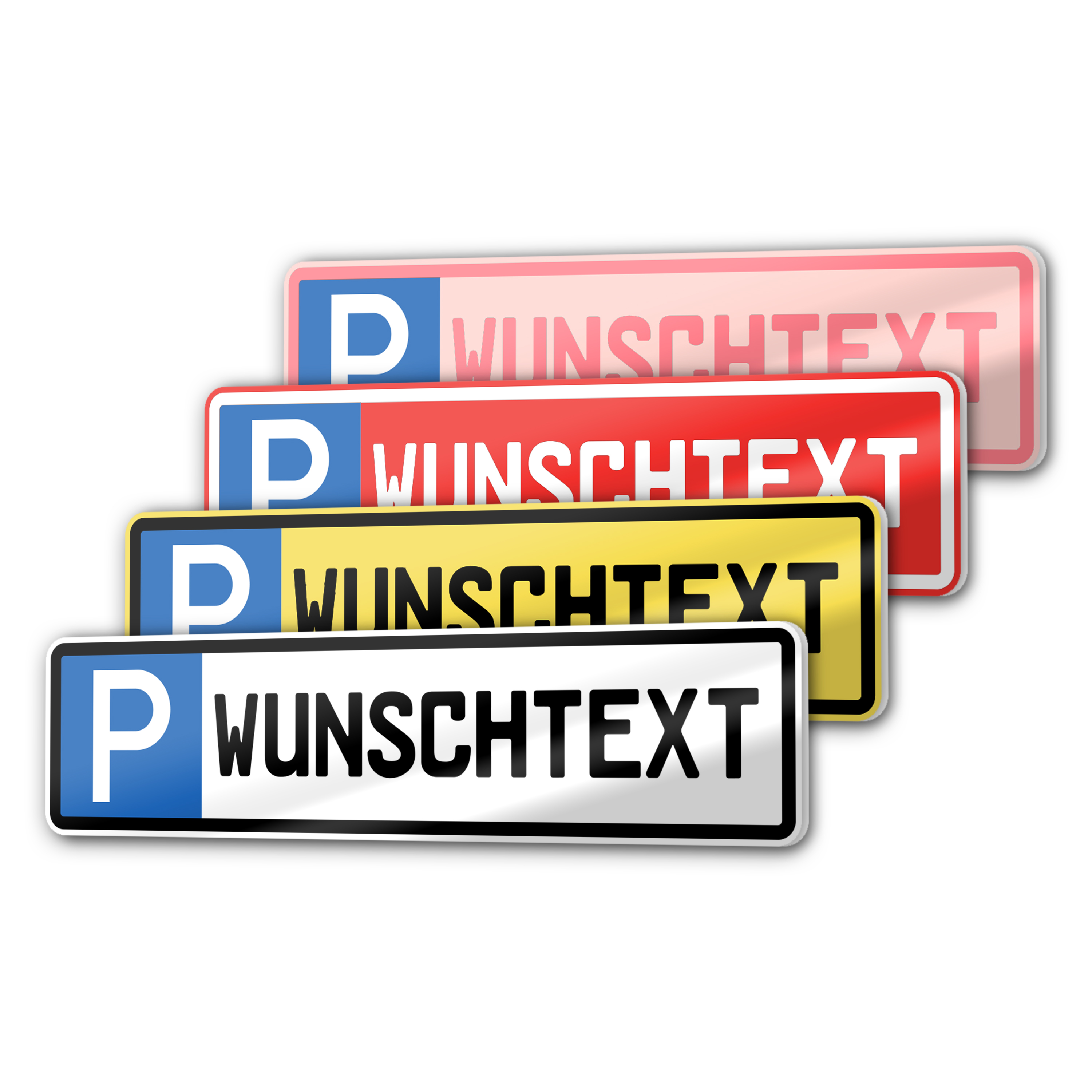 Parkschilder schmal 15 cm x 3,8 cm PVC Hartschaum 5 mm 3