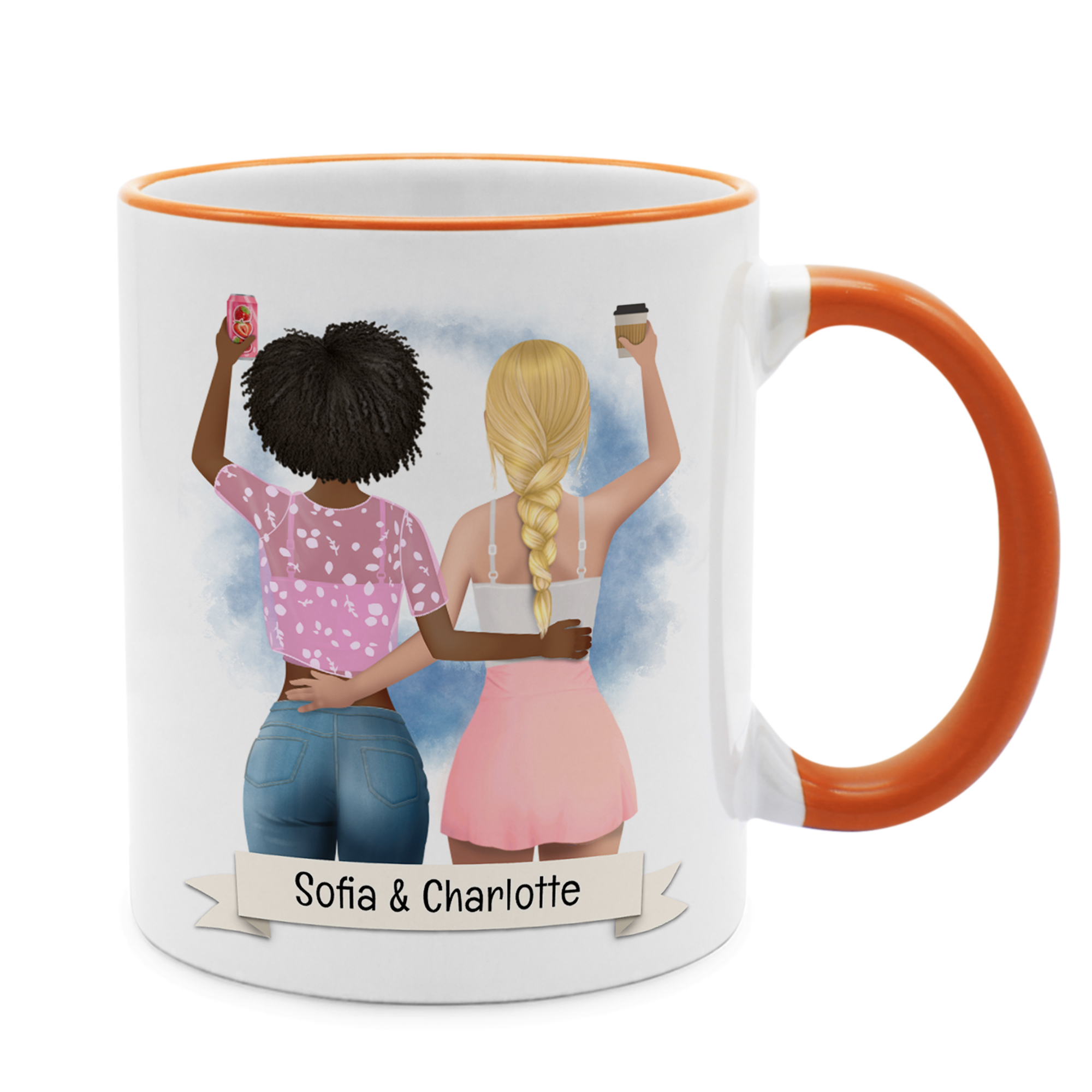 Beste Freundin Tasse Orange 1