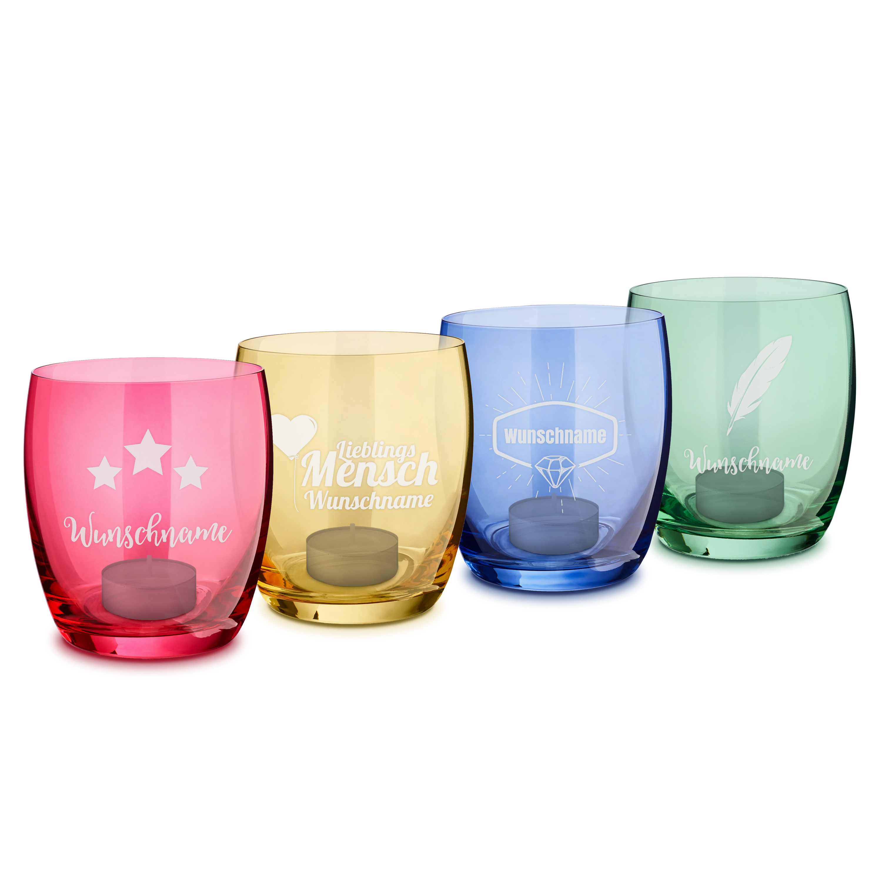 Windlicht "Gravur" Rot 5