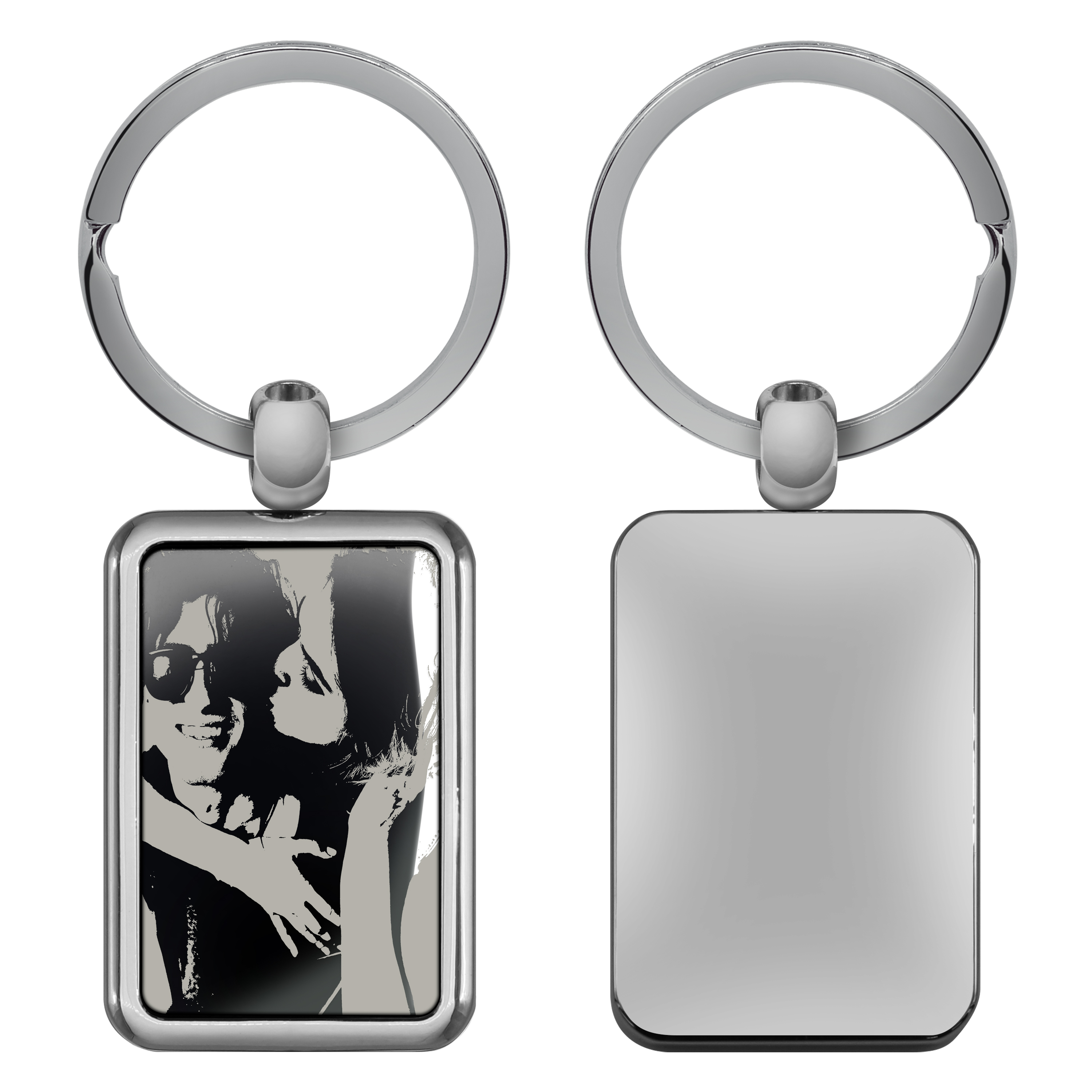 Schlüsselanhänger "Rechteck" Gravur 2