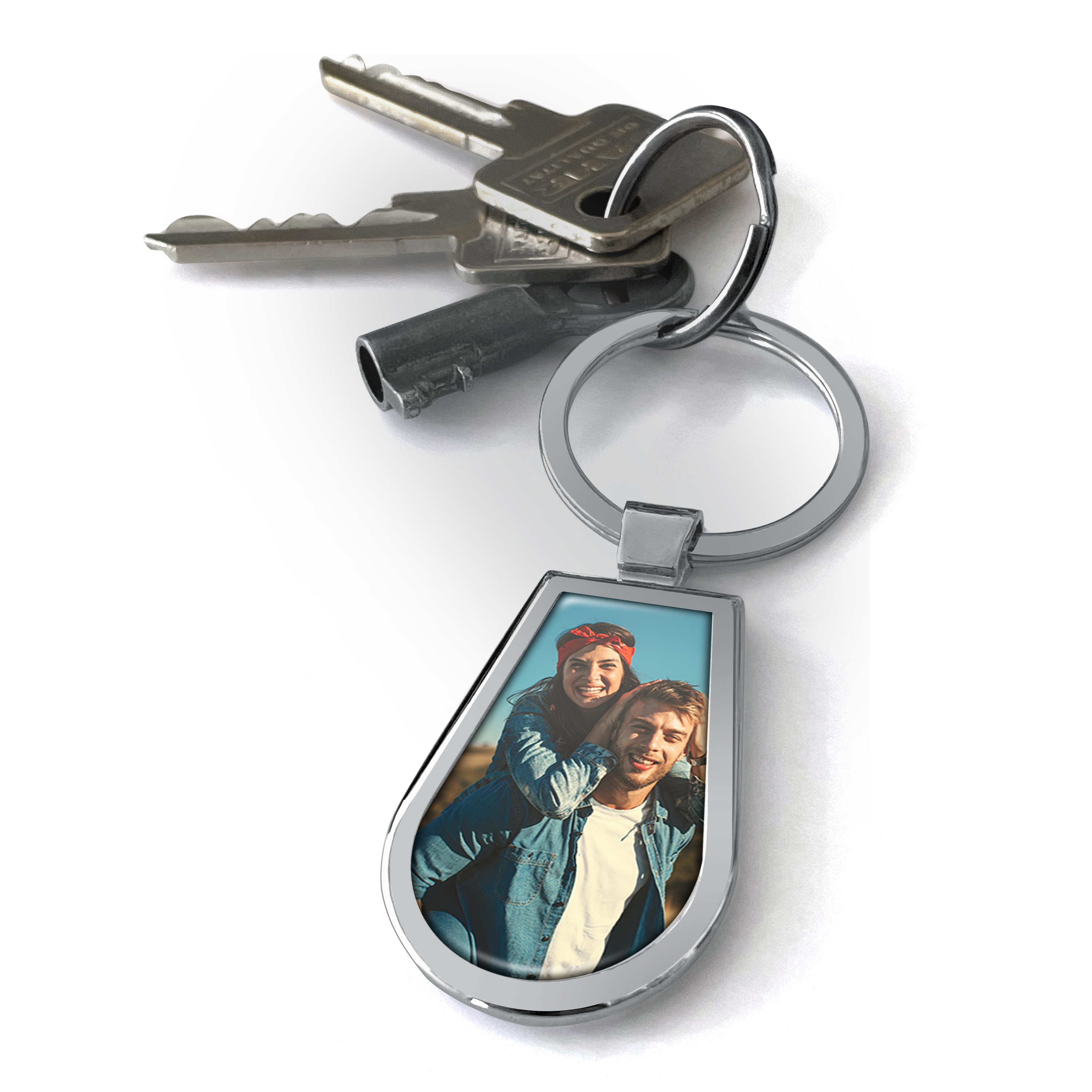 Schlüsselanhänger Chrom Tropfen 4