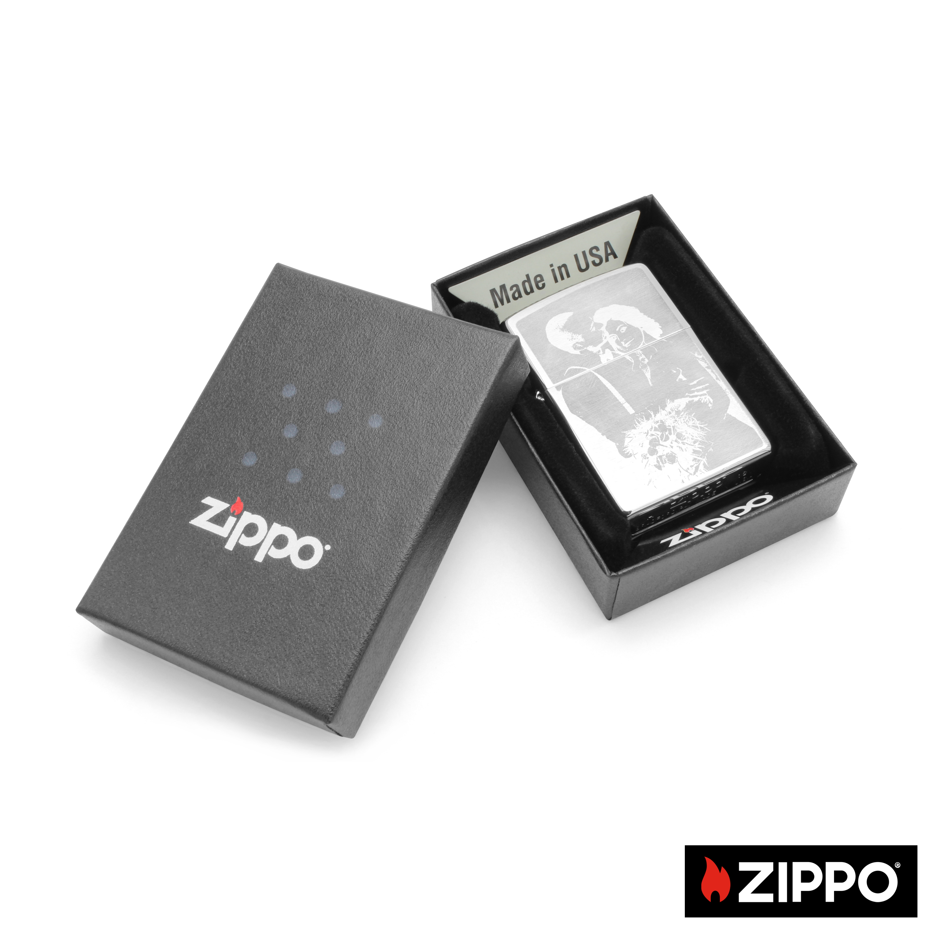 Zippo mit Gravur Silber einseitig 4