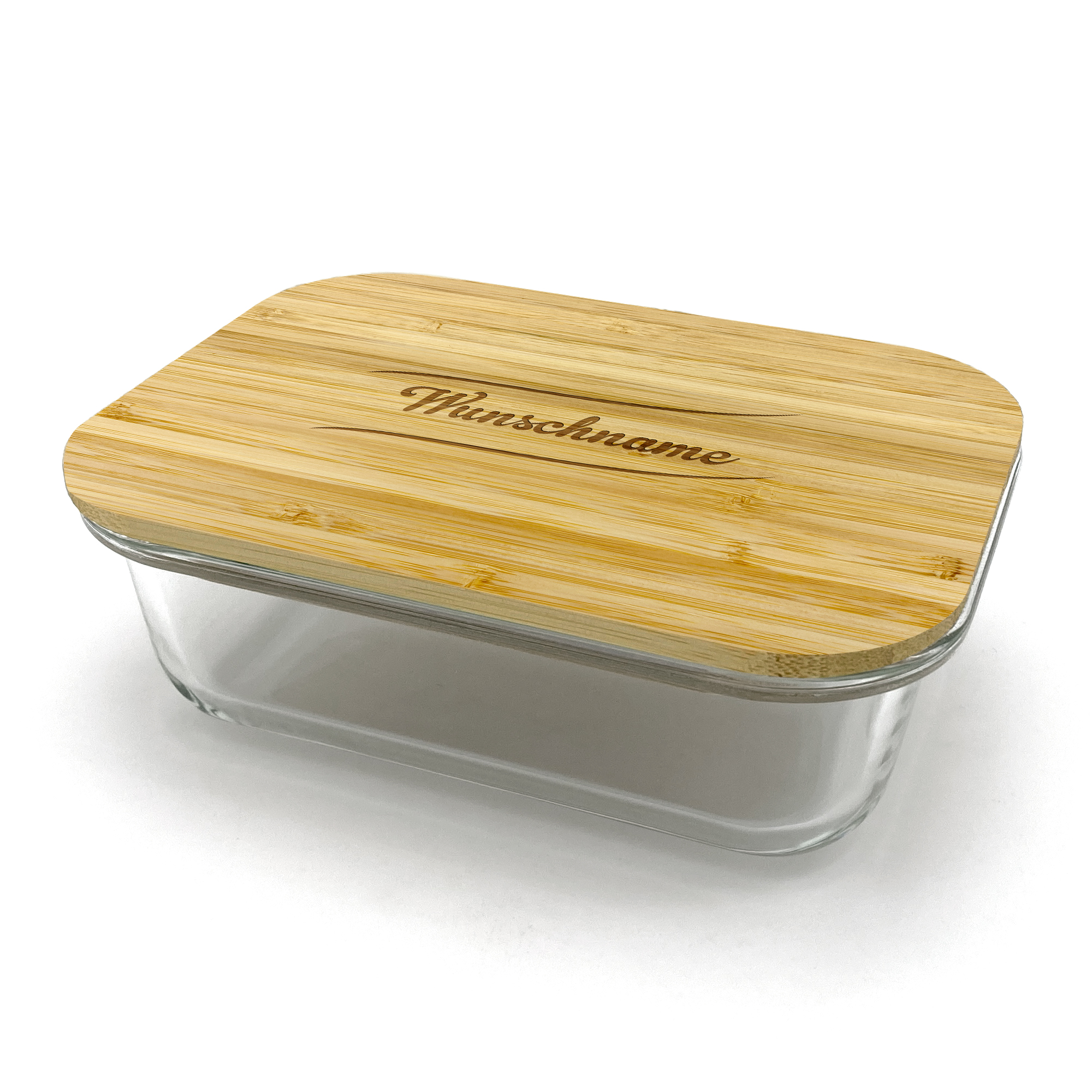 Glas-Frischhaltedose mit Bambusdeckel - Standard 1