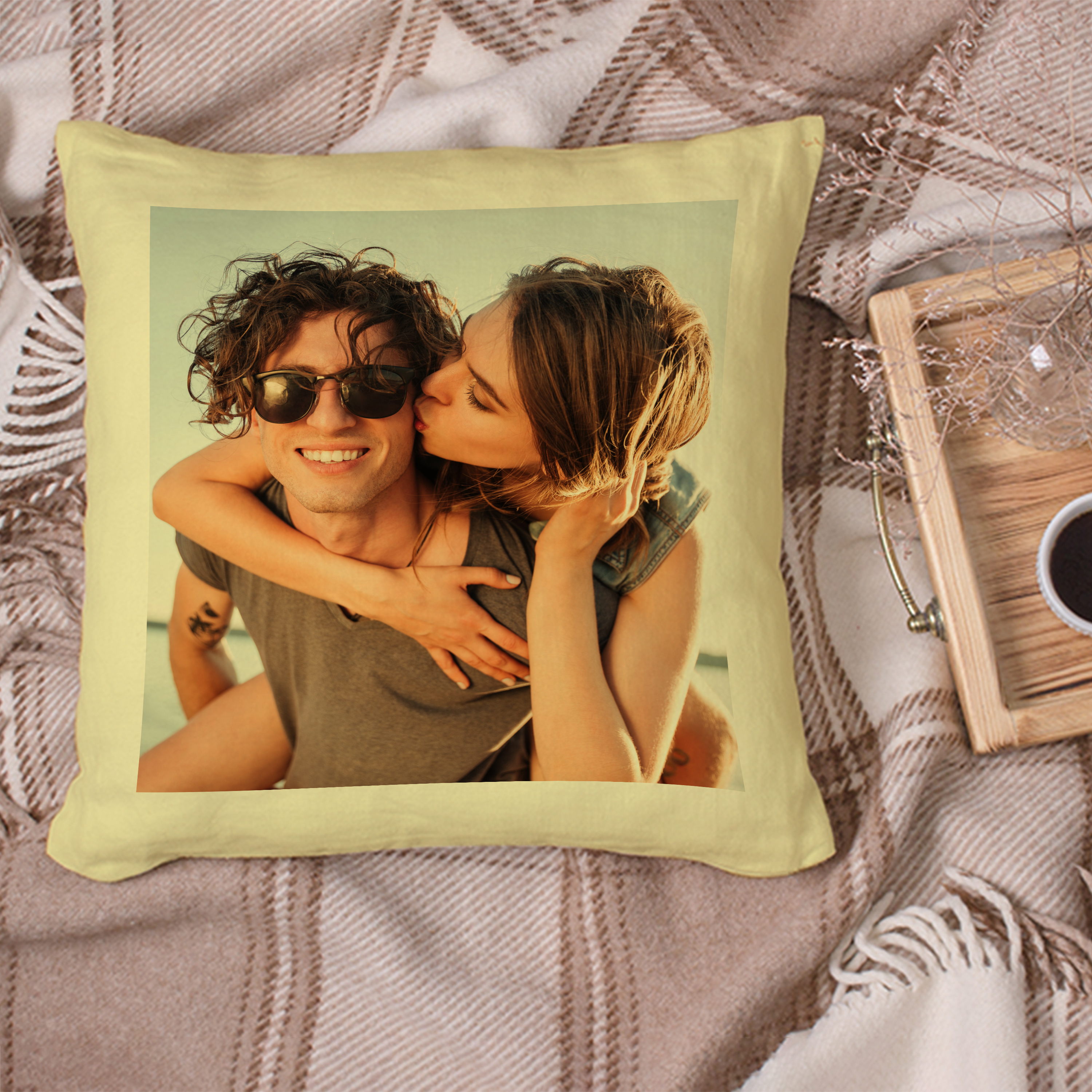 Fotokissen Cremegelb 5
