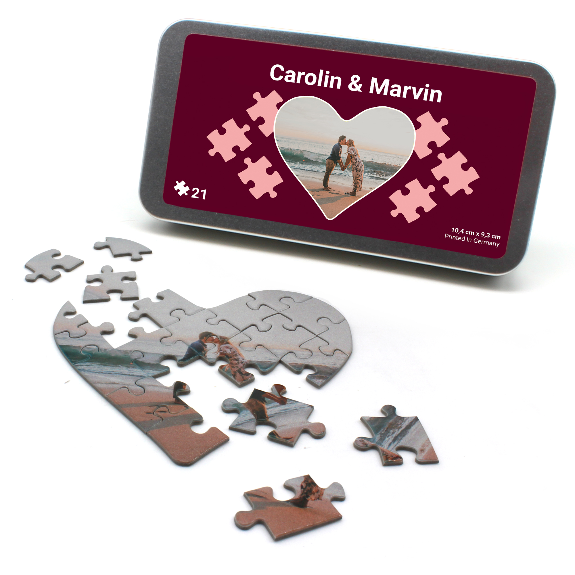 Herzpuzzle S - 10,4 x 9,3 cm (21 Teile) 3