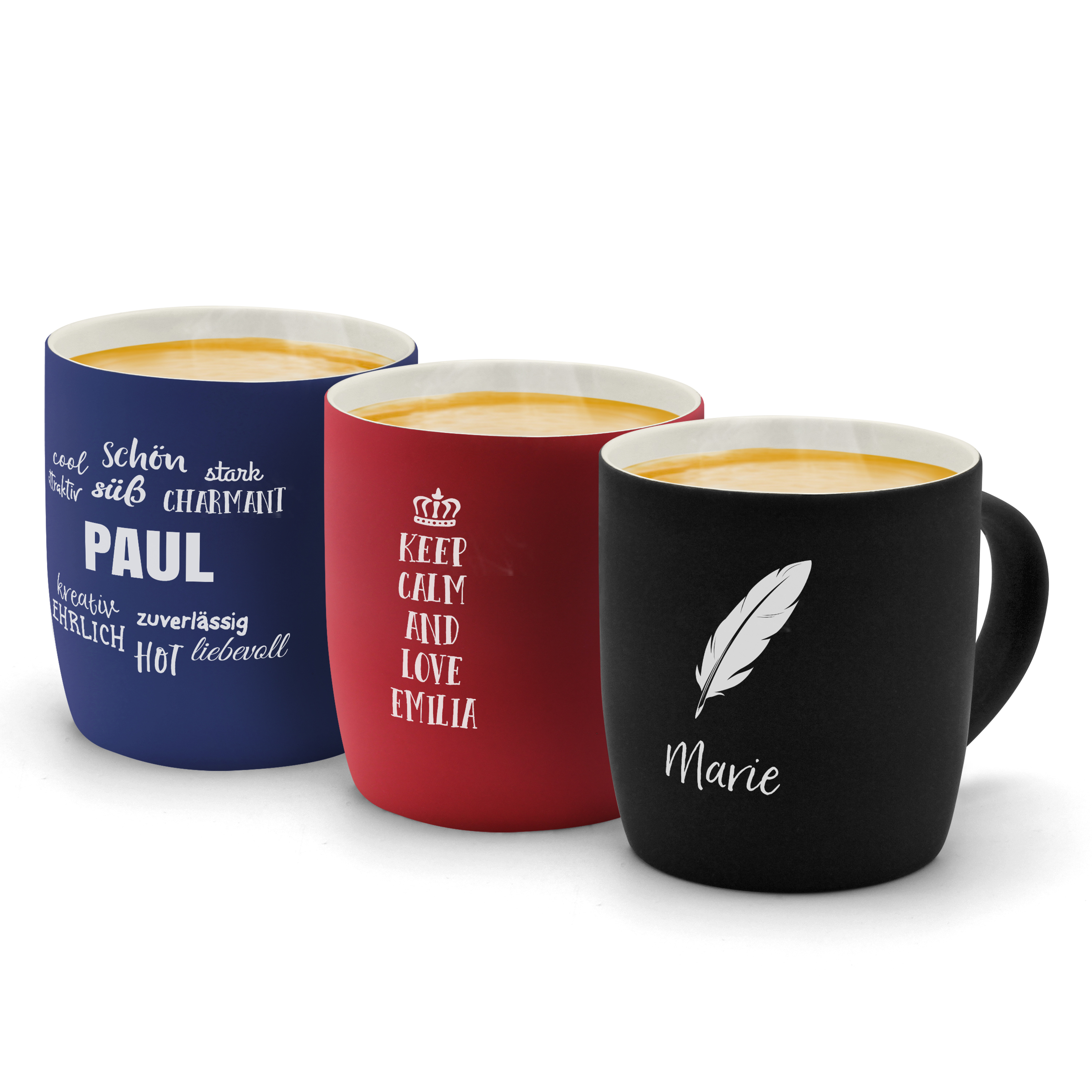 Kaffeebecher "Gravur" Rot 4