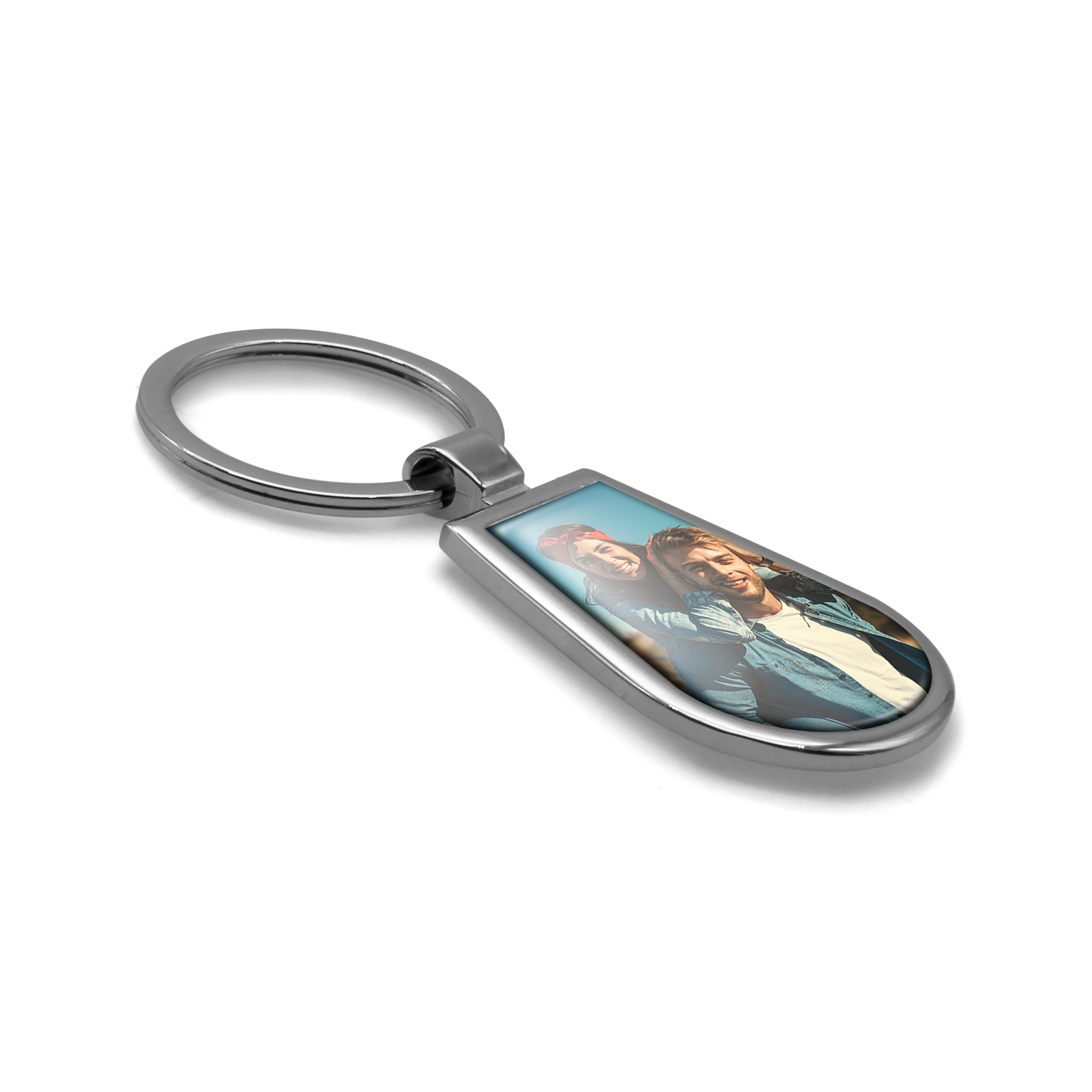 Schlüsselanhänger Chrom Tropfen 3