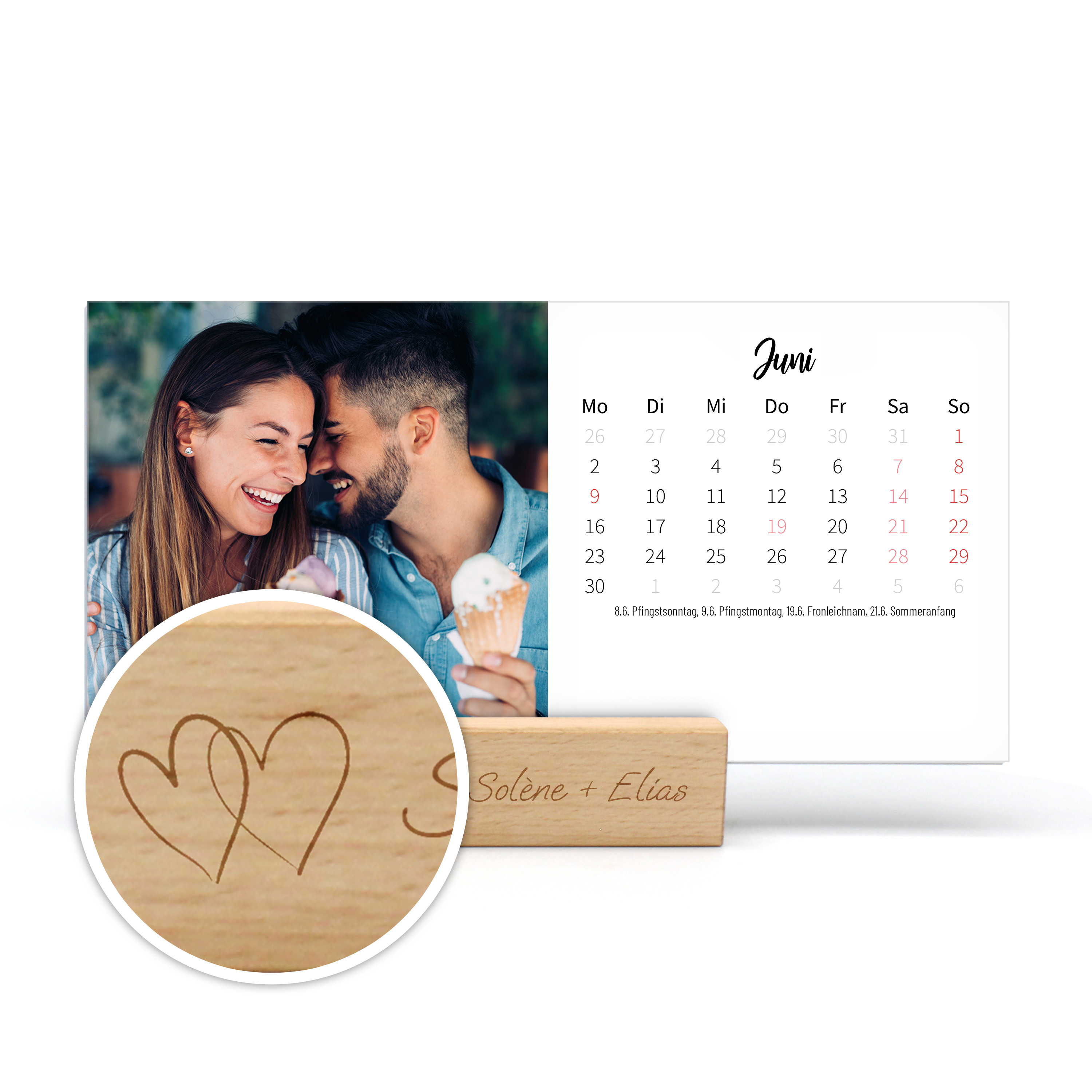 Tischkalender mit Holzfuß - Standard 5