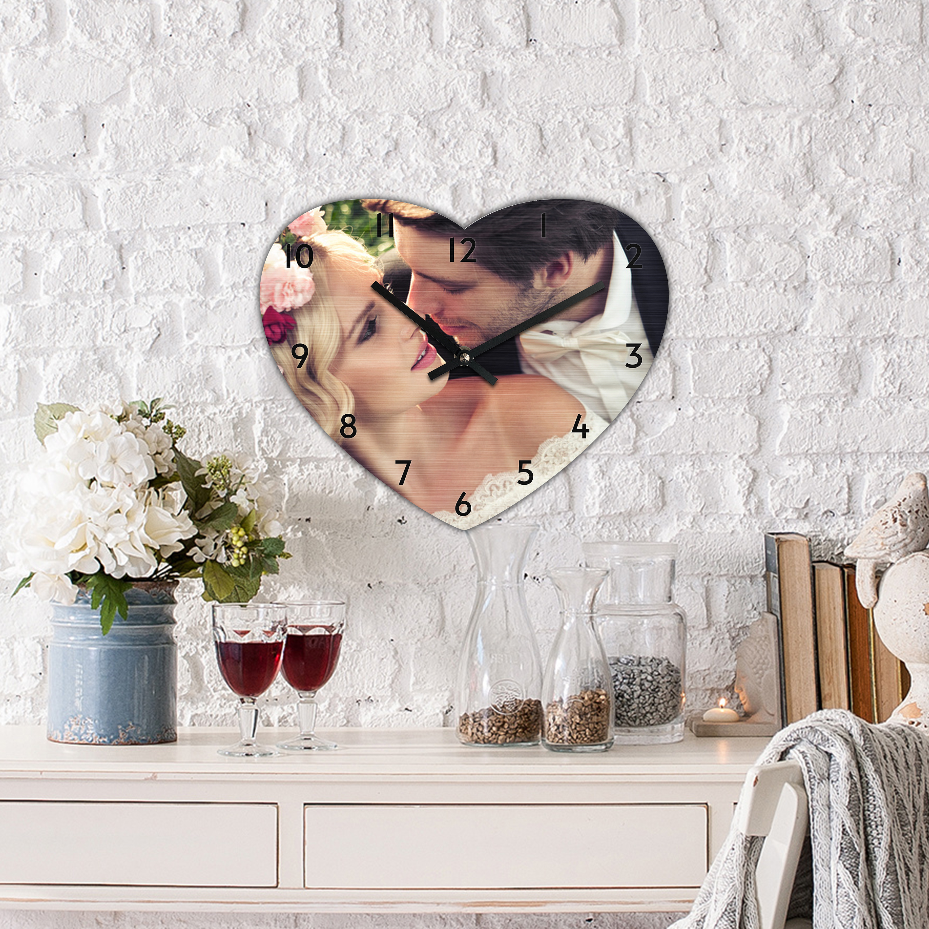 Herzuhr Standard (33,1 x 26,8 cm) Holz 7