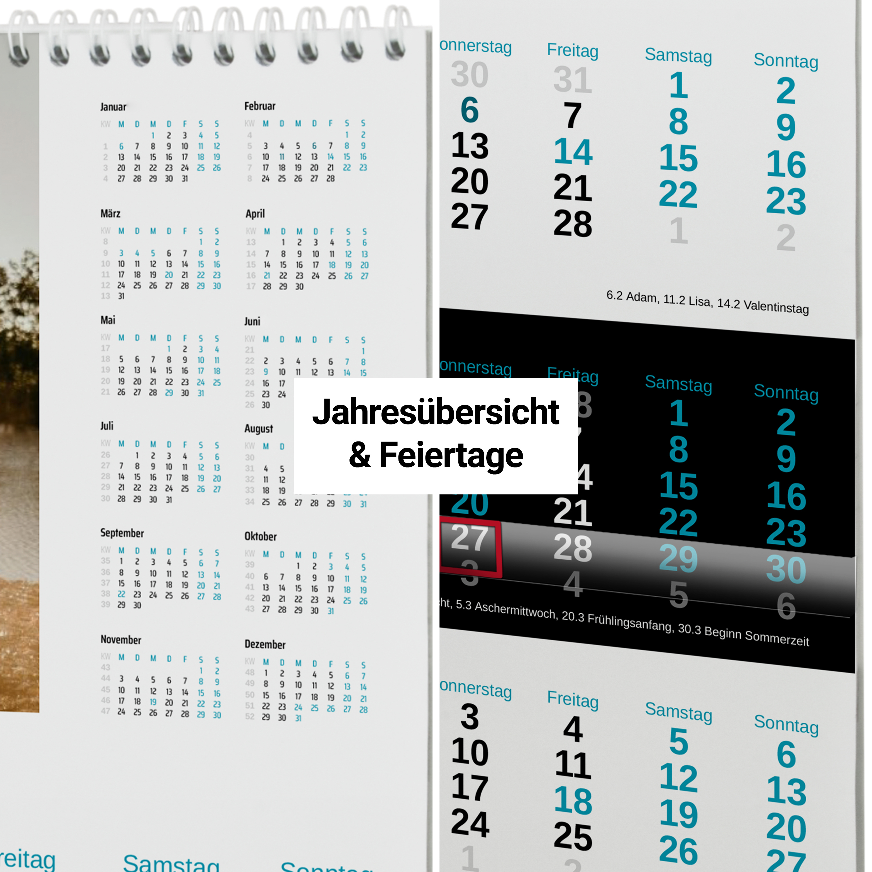 3-Monats-Wandkalender - Standard 4