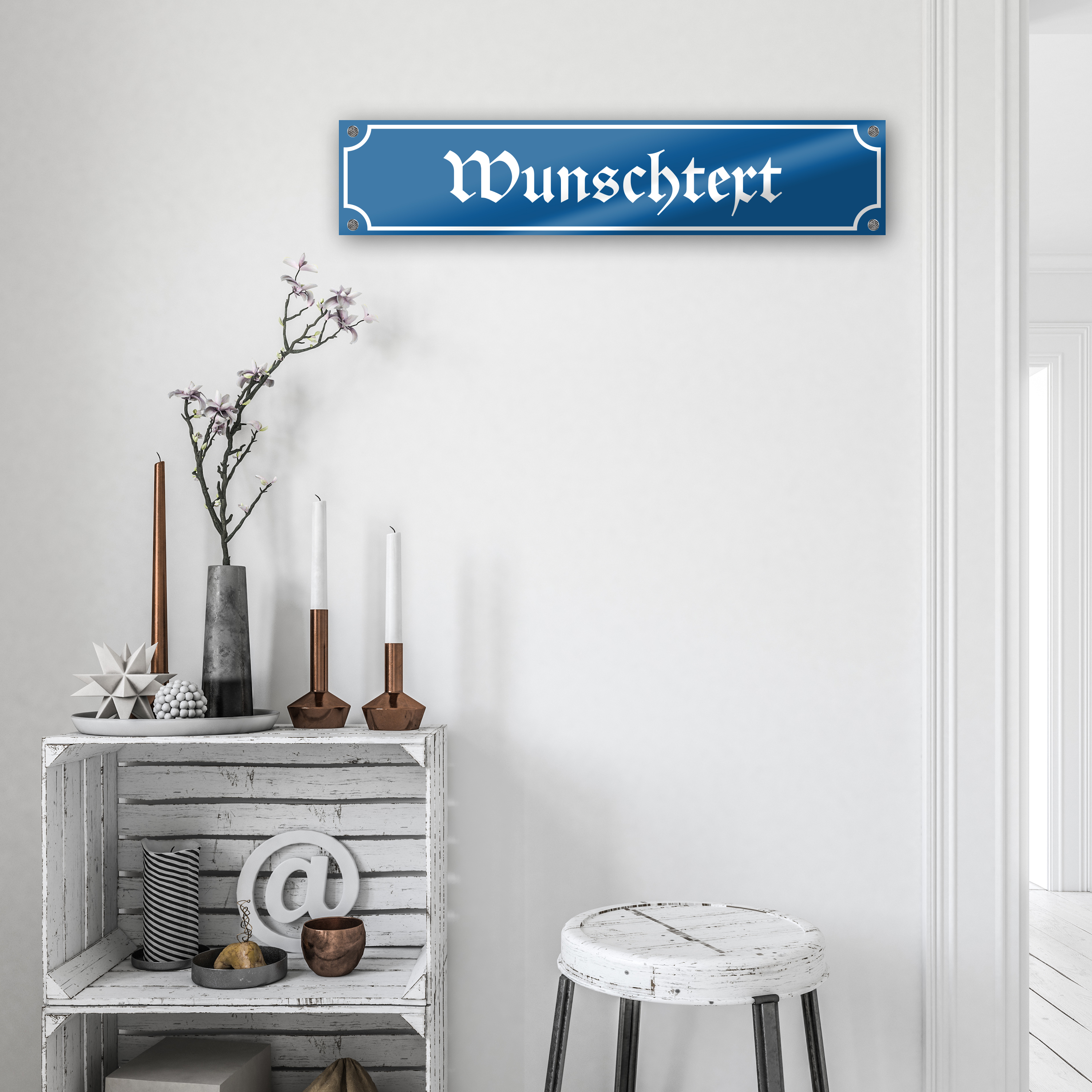 Straßenschilder 13 cm x 2,8 cm Magnet-Folie 4