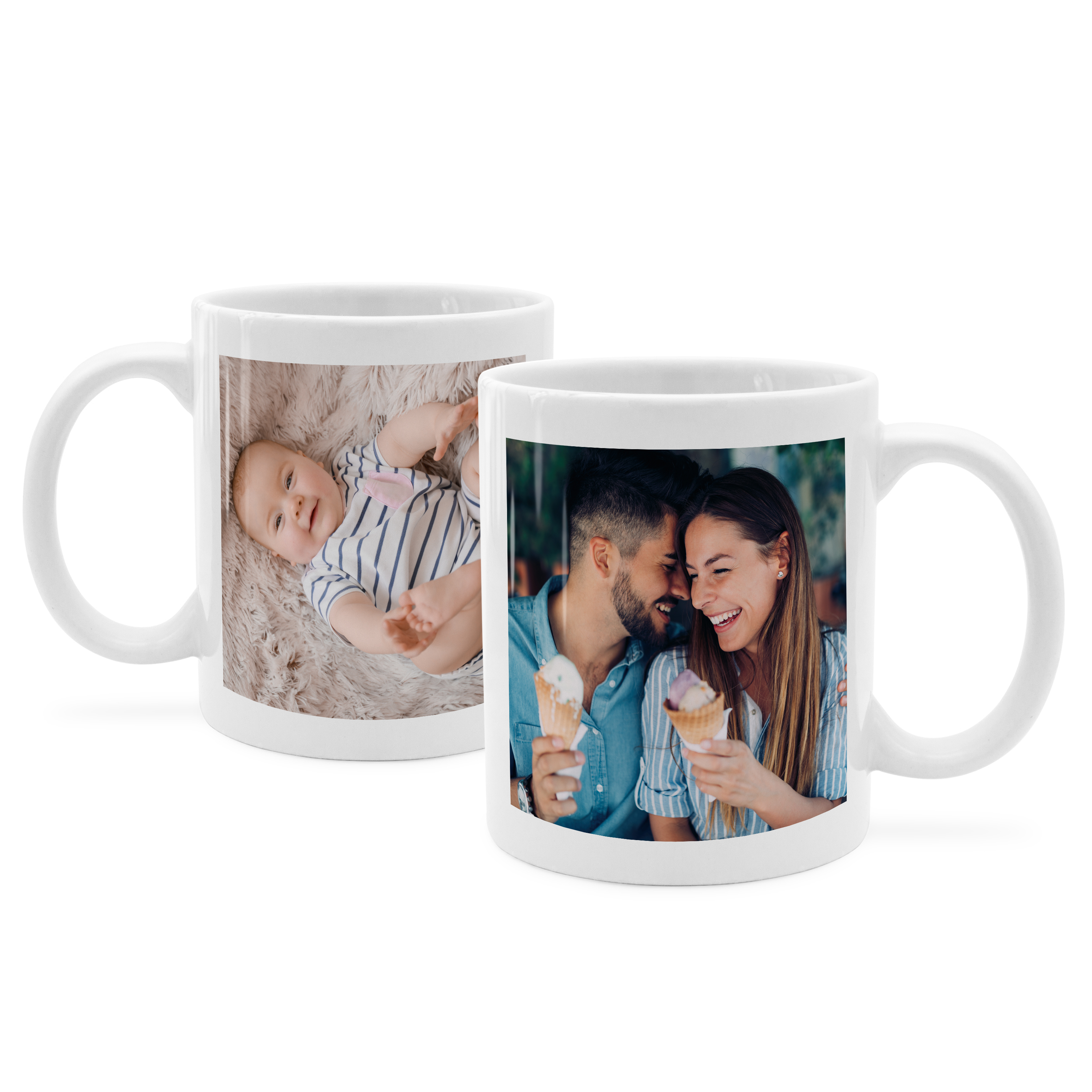 Kaffeebecher Beidseitig Weiß 1