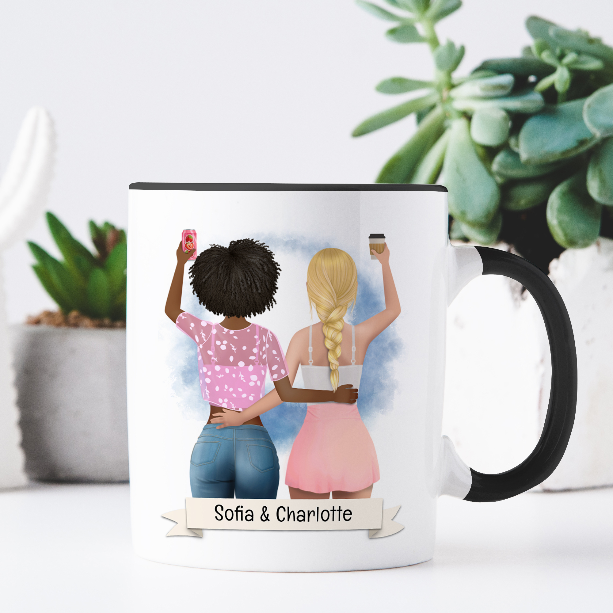 Beste Freundin Tasse Schwarz 2