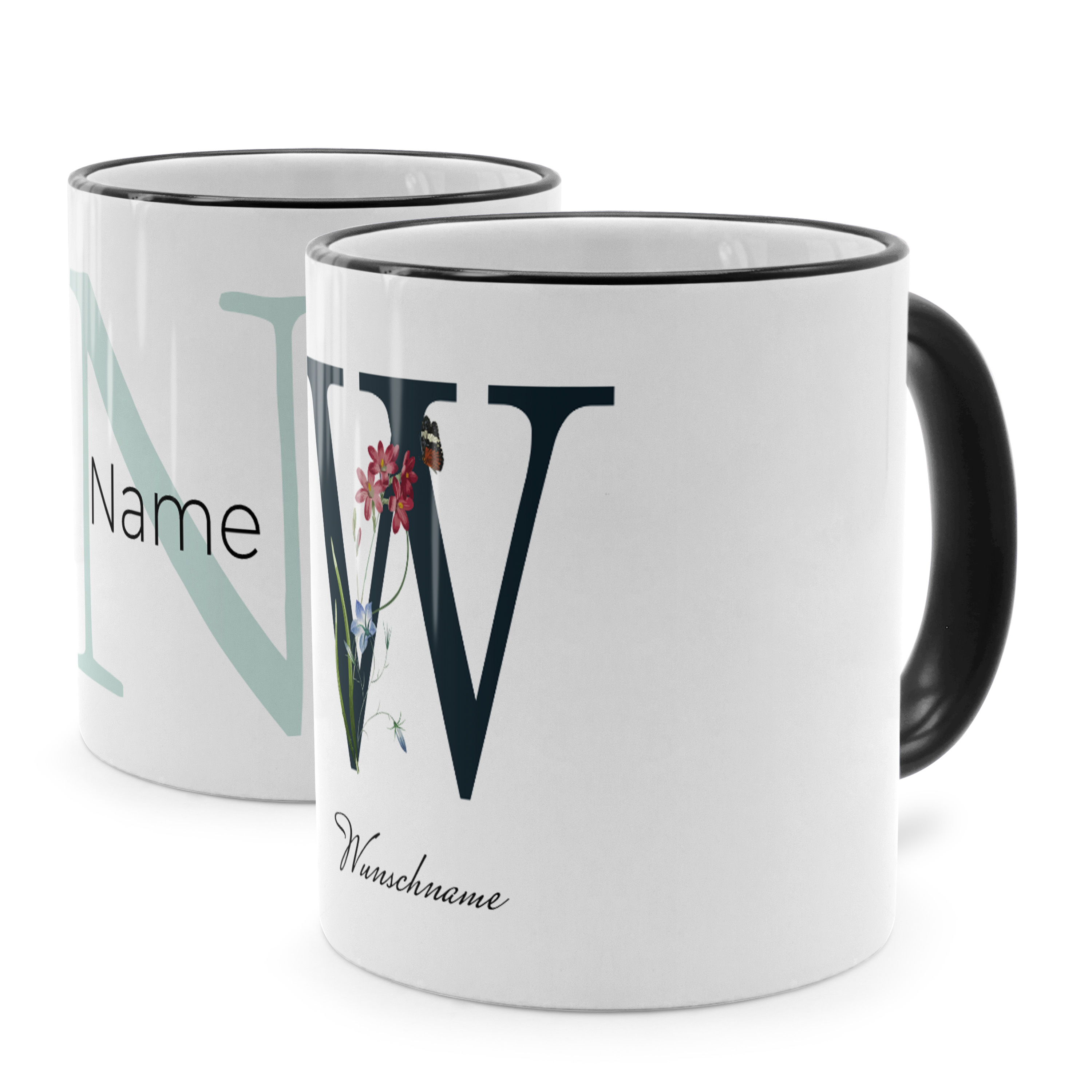 Initialentasse Schwarz Standard 1