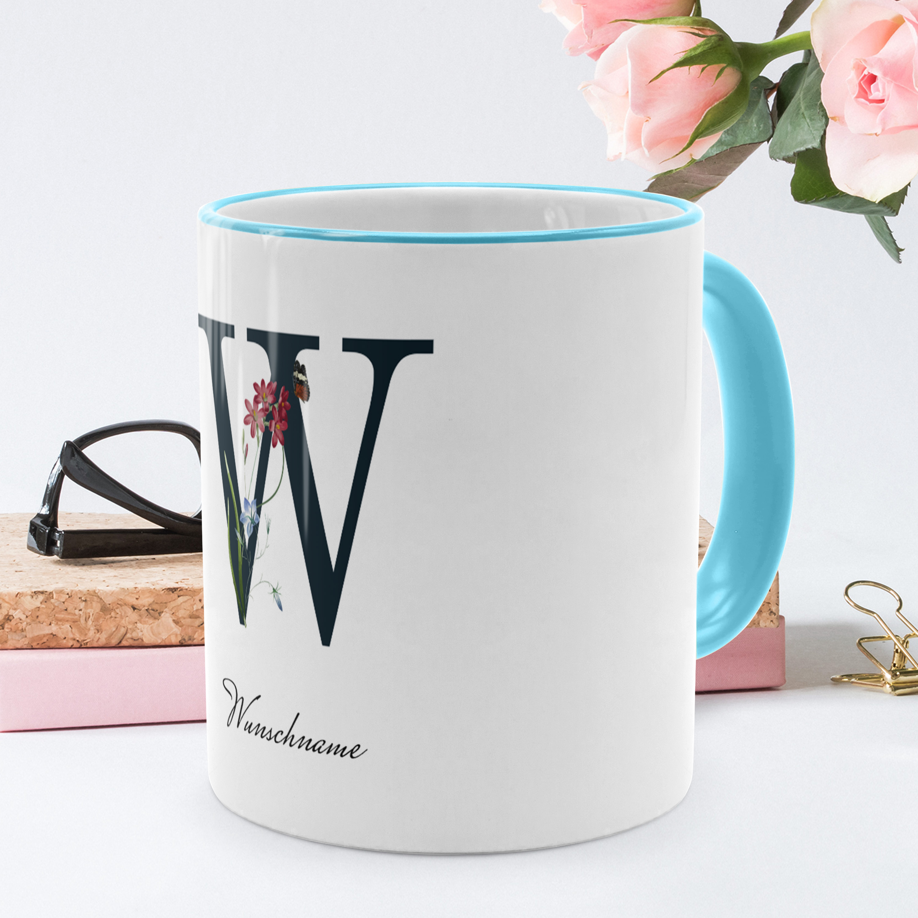 Initialentasse Standard Hellblau 4