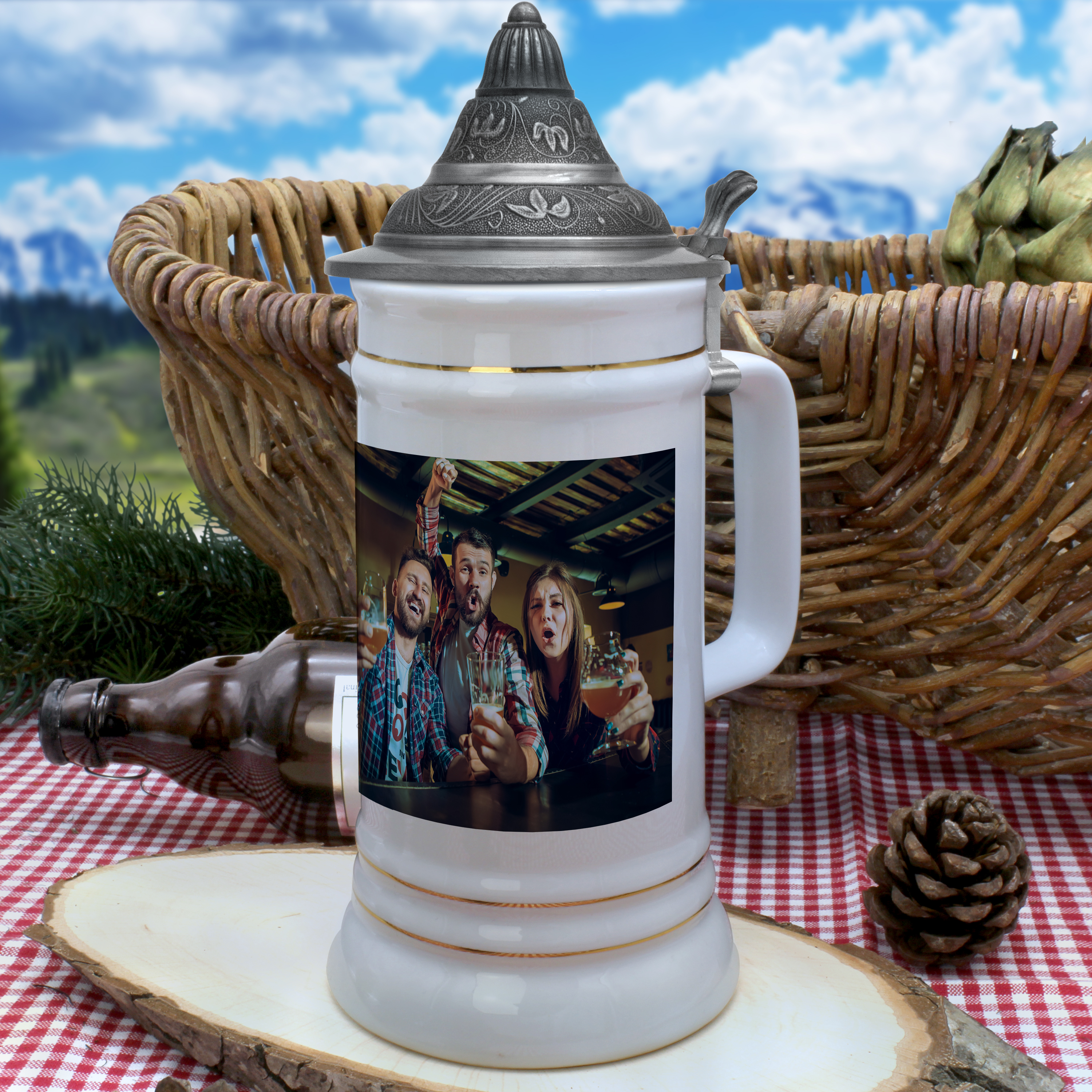 Ständerkrug mit Zinndeckel - Standard 4