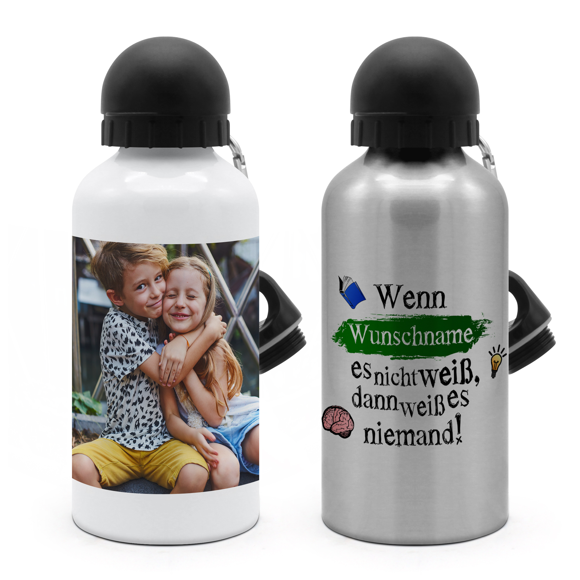 Alu-Trinkflasche Weiß 4