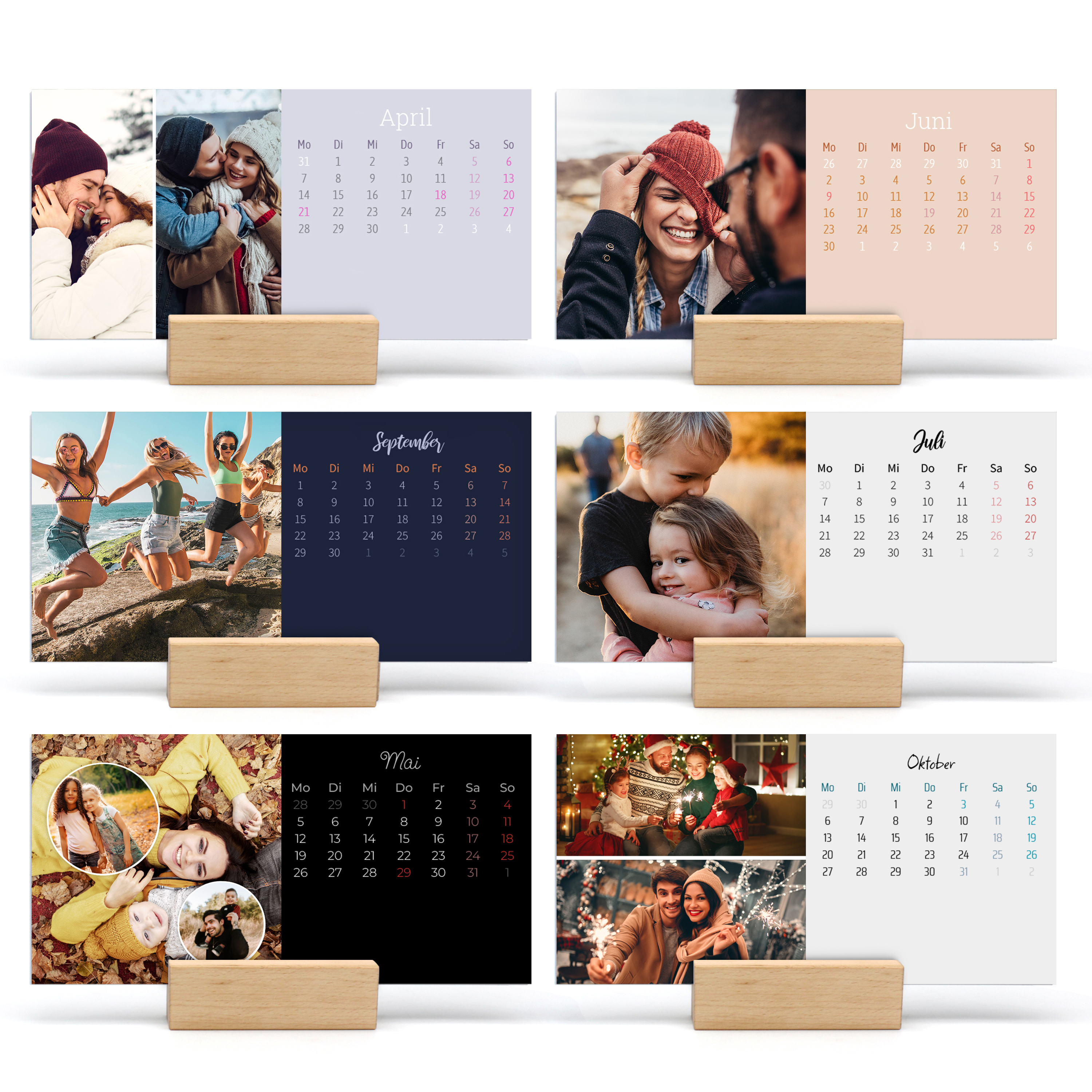 Tischkalender mit Holzfuß - Standard 6