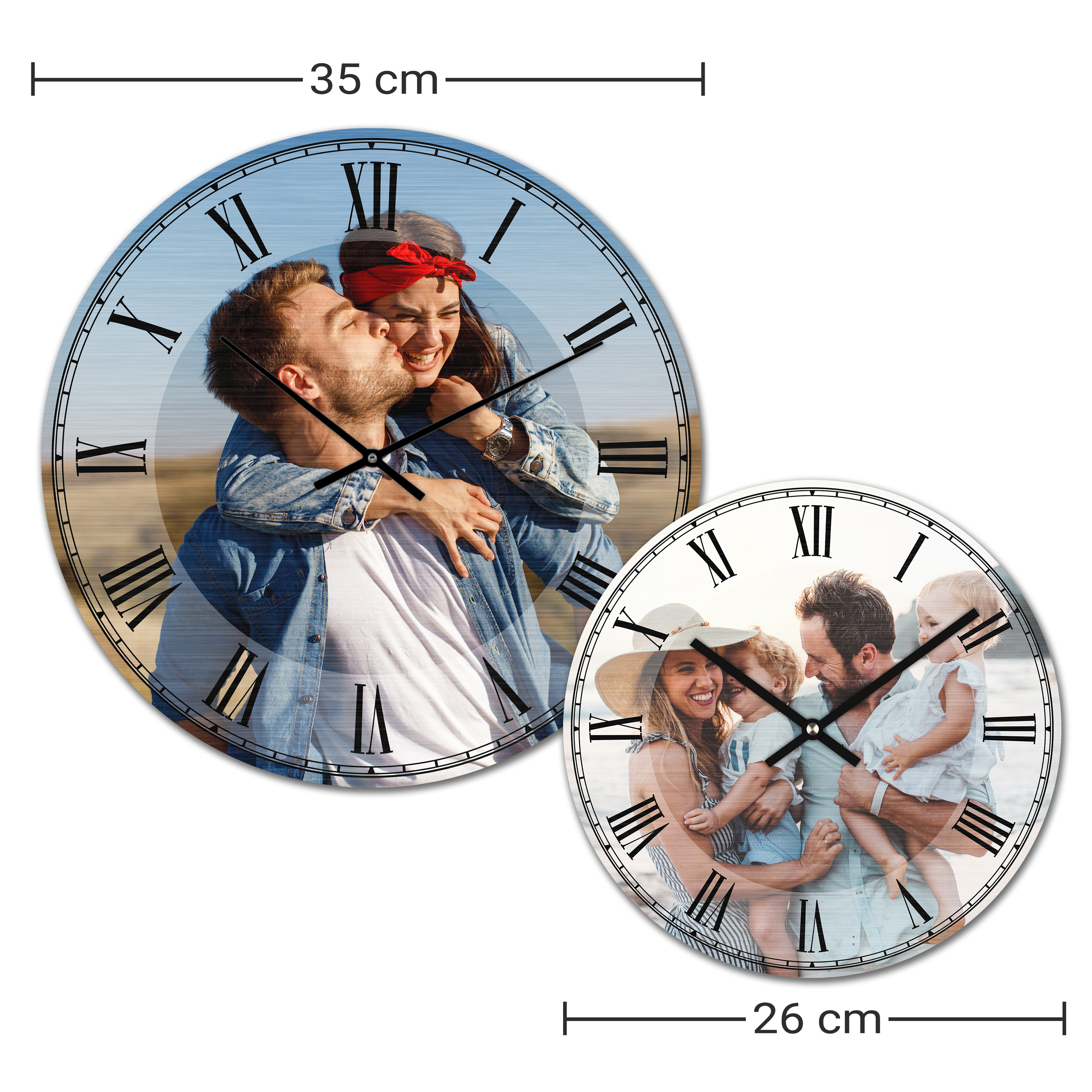 Wanduhr kreativ klein (26 cm) Holz 2