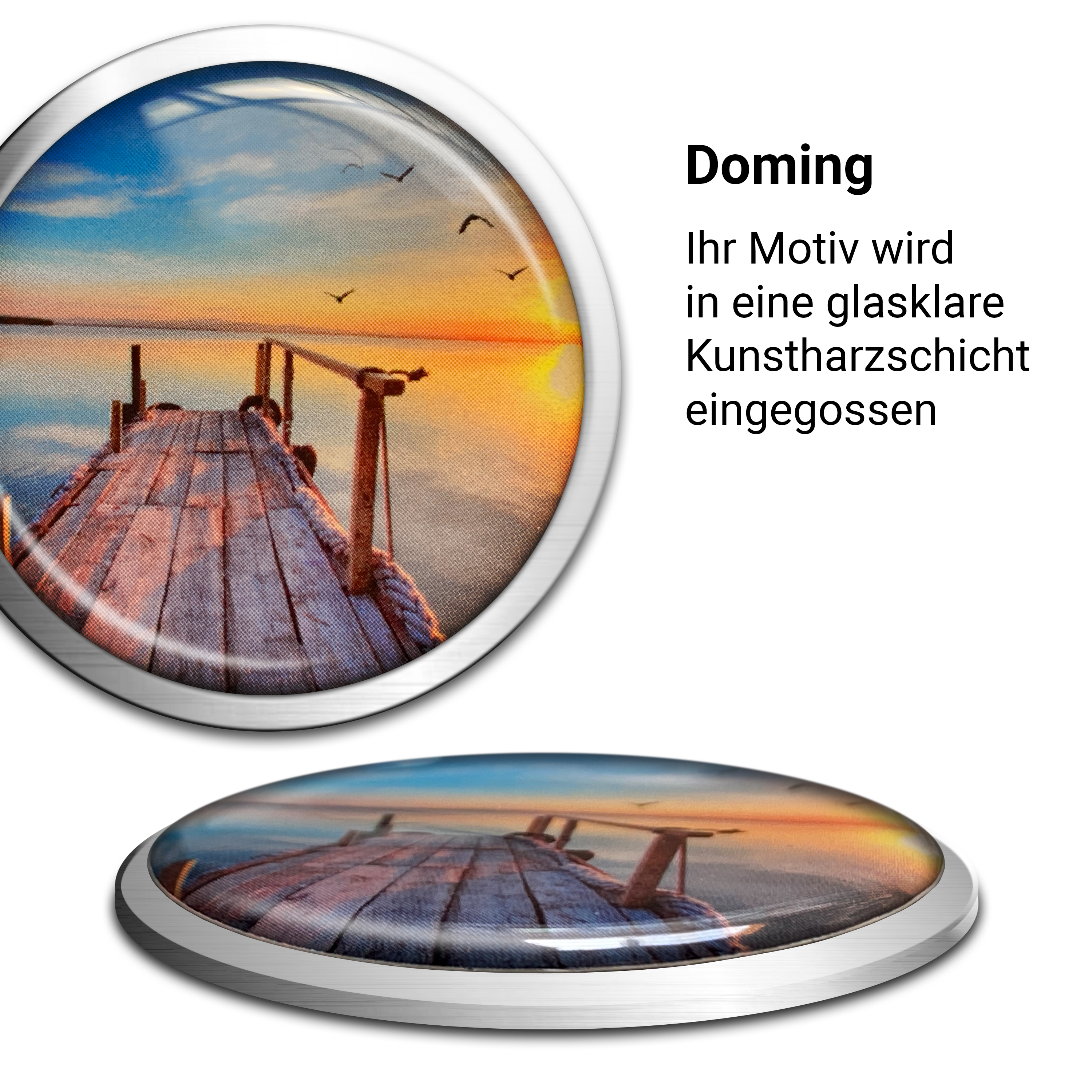 Schlüsselanhänger Chrom Oval 7