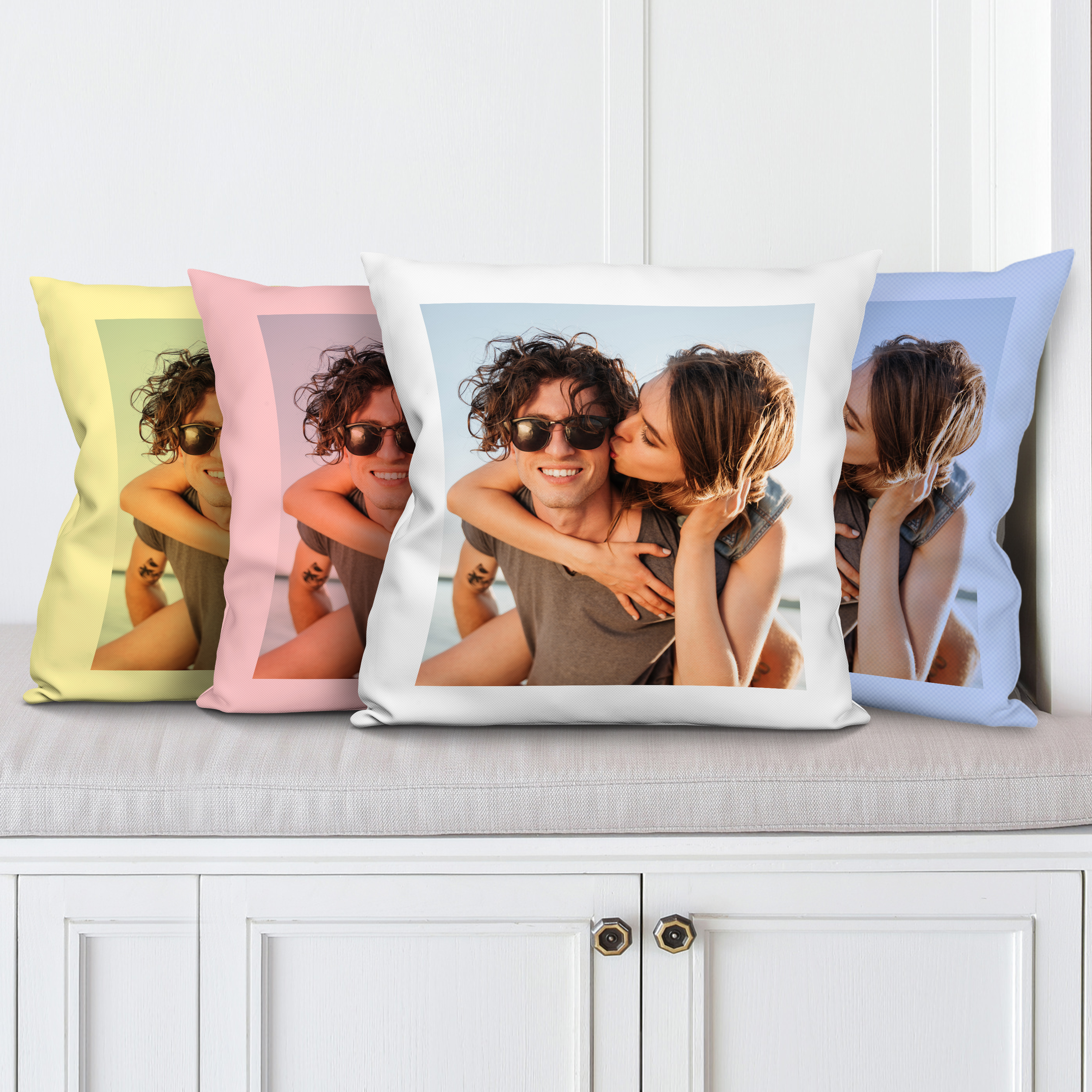 Fotokissen Cremegelb 6