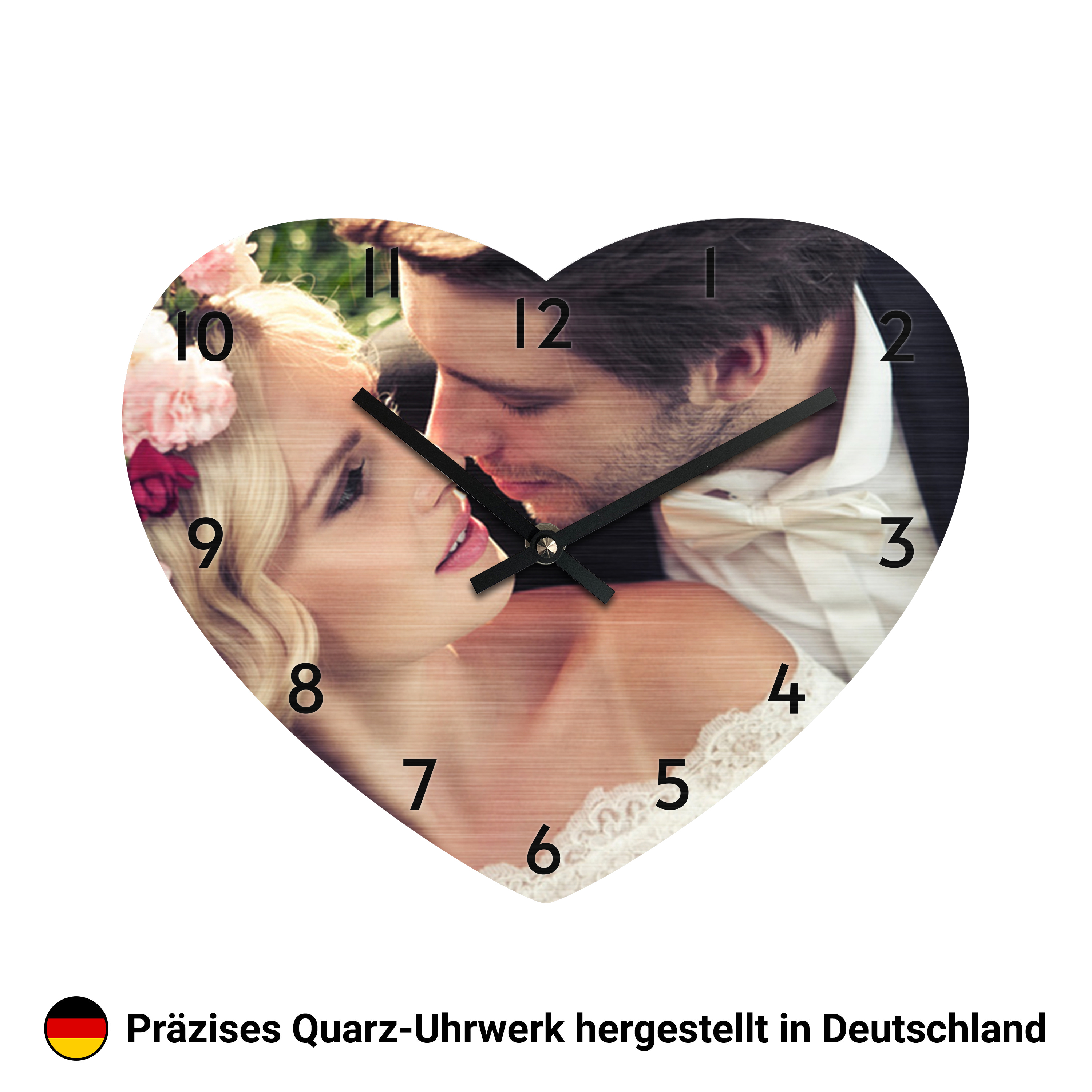 Herzuhr Standard (33,1 x 26,8 cm) Holz 1