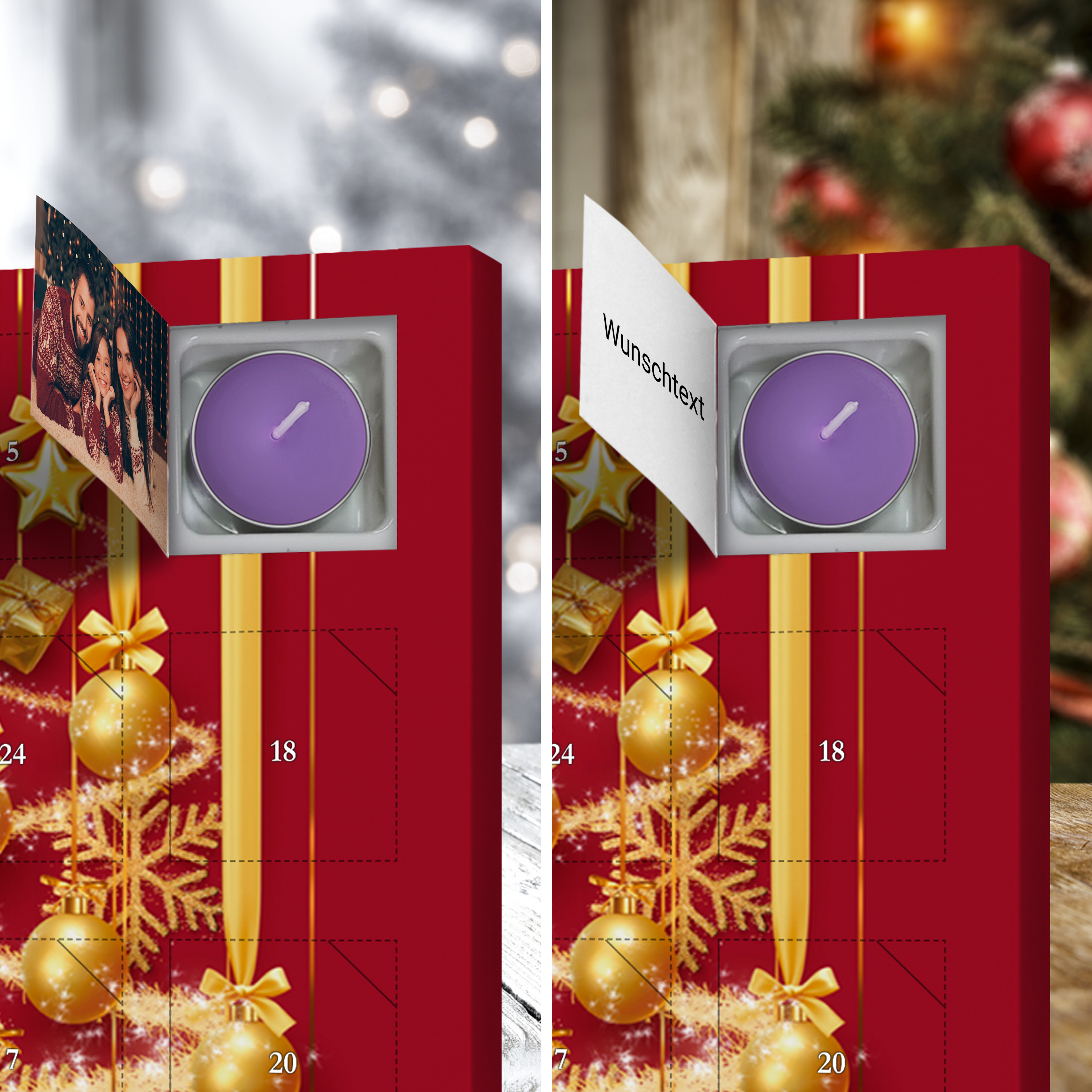Namens-Adventskalender Duftkerze 2