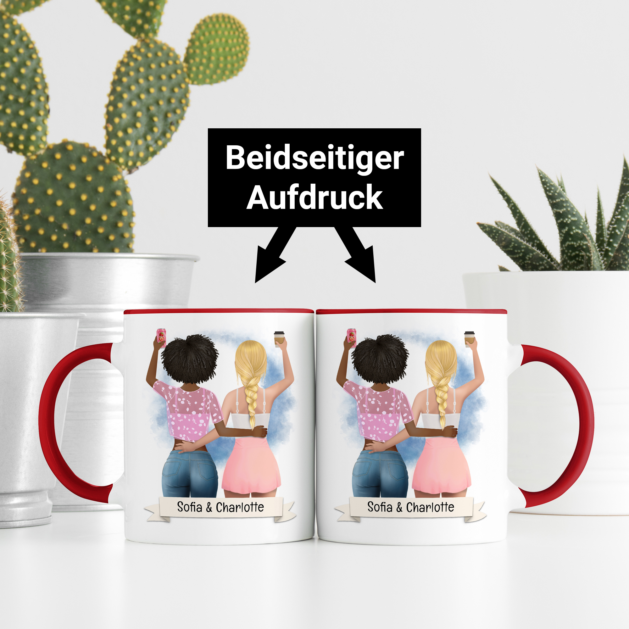 Beste Freundin Tasse Rot 4