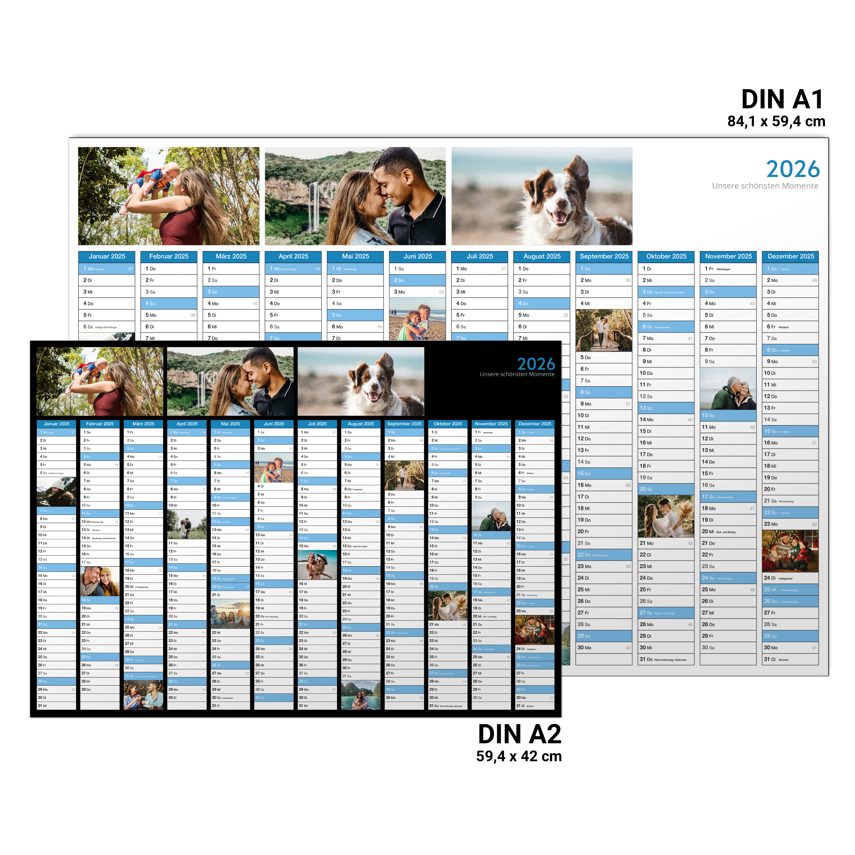 Wandplaner DIN A2 (59,4 x 42 cm) Bilderdruck-Papier 3