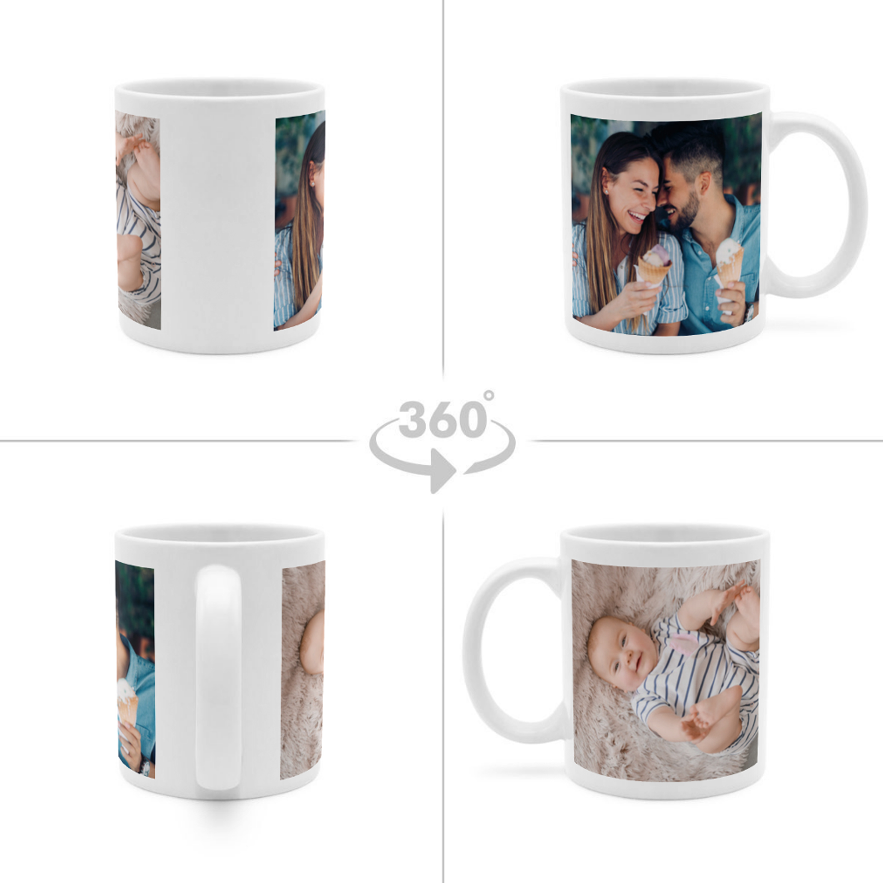 Kaffeebecher Beidseitig Weiß 2