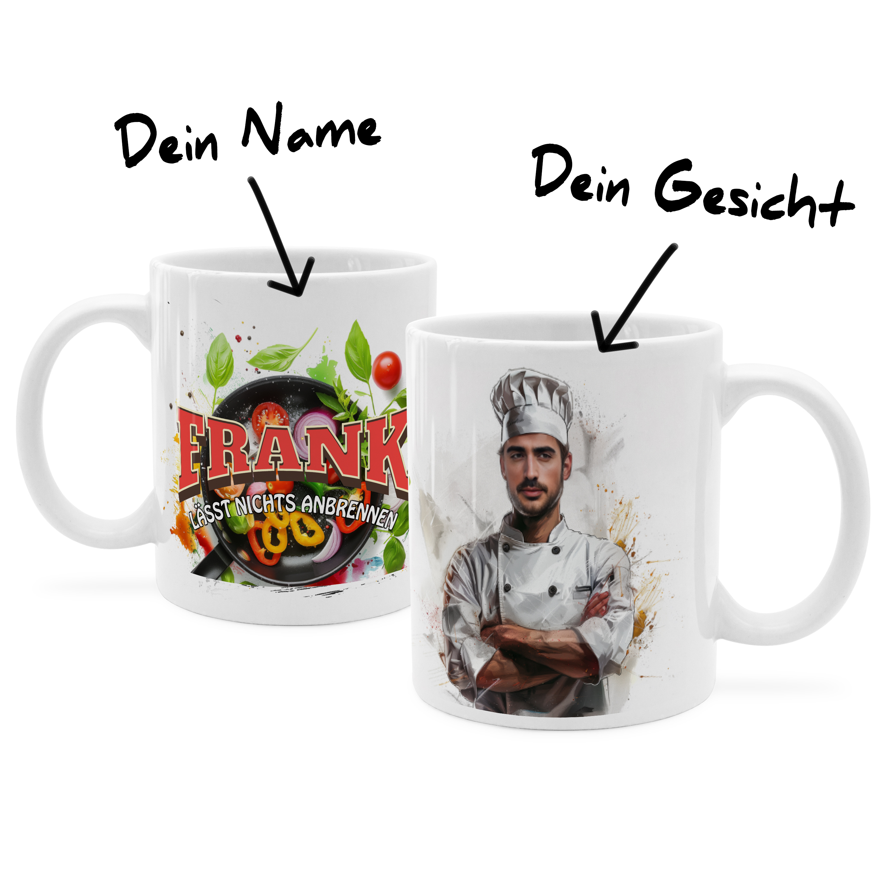 Face Swap Tasse Weiß 1