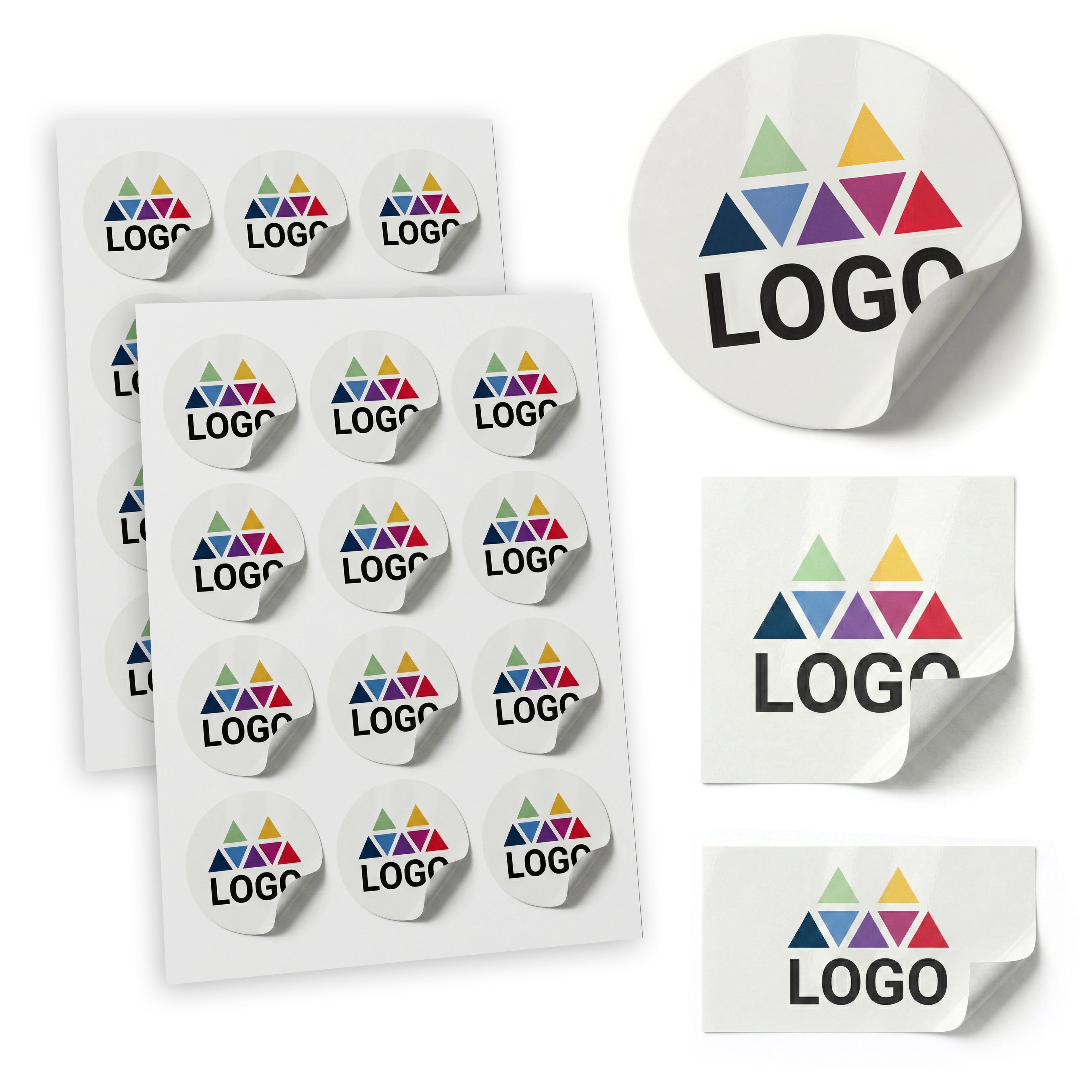 Etikettenbogen rund Basic Sticker 1