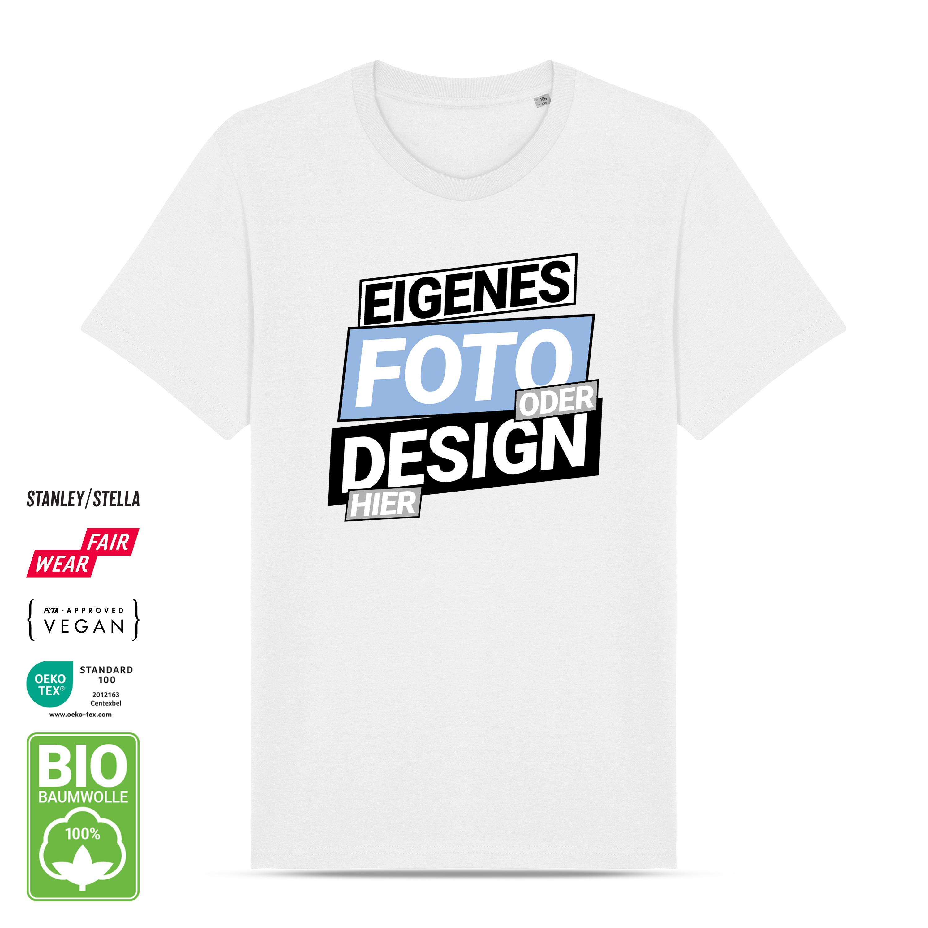 Bio T-Shirt „Basic“ M Weiß 1