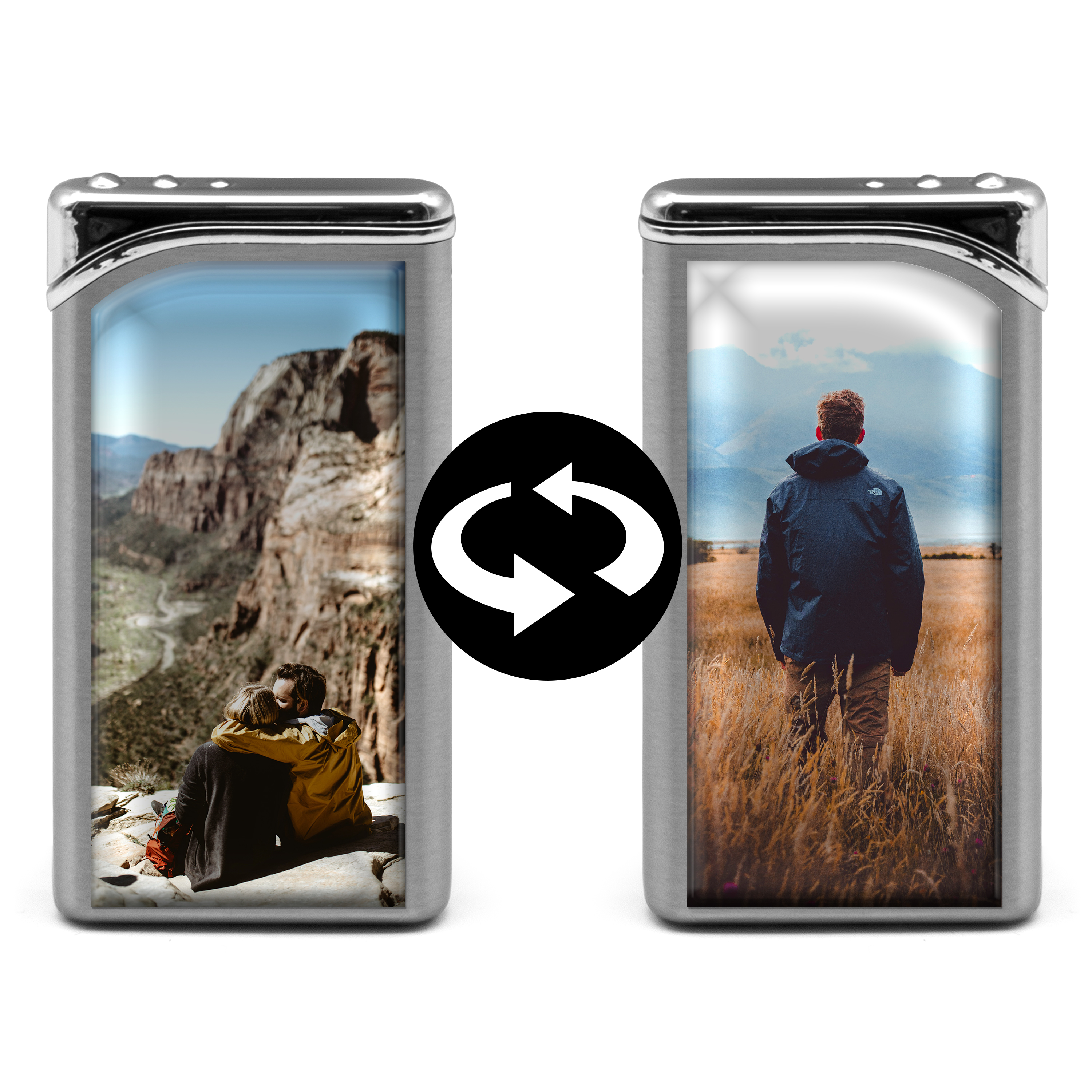 Metall-Feuerzeug Silber 2