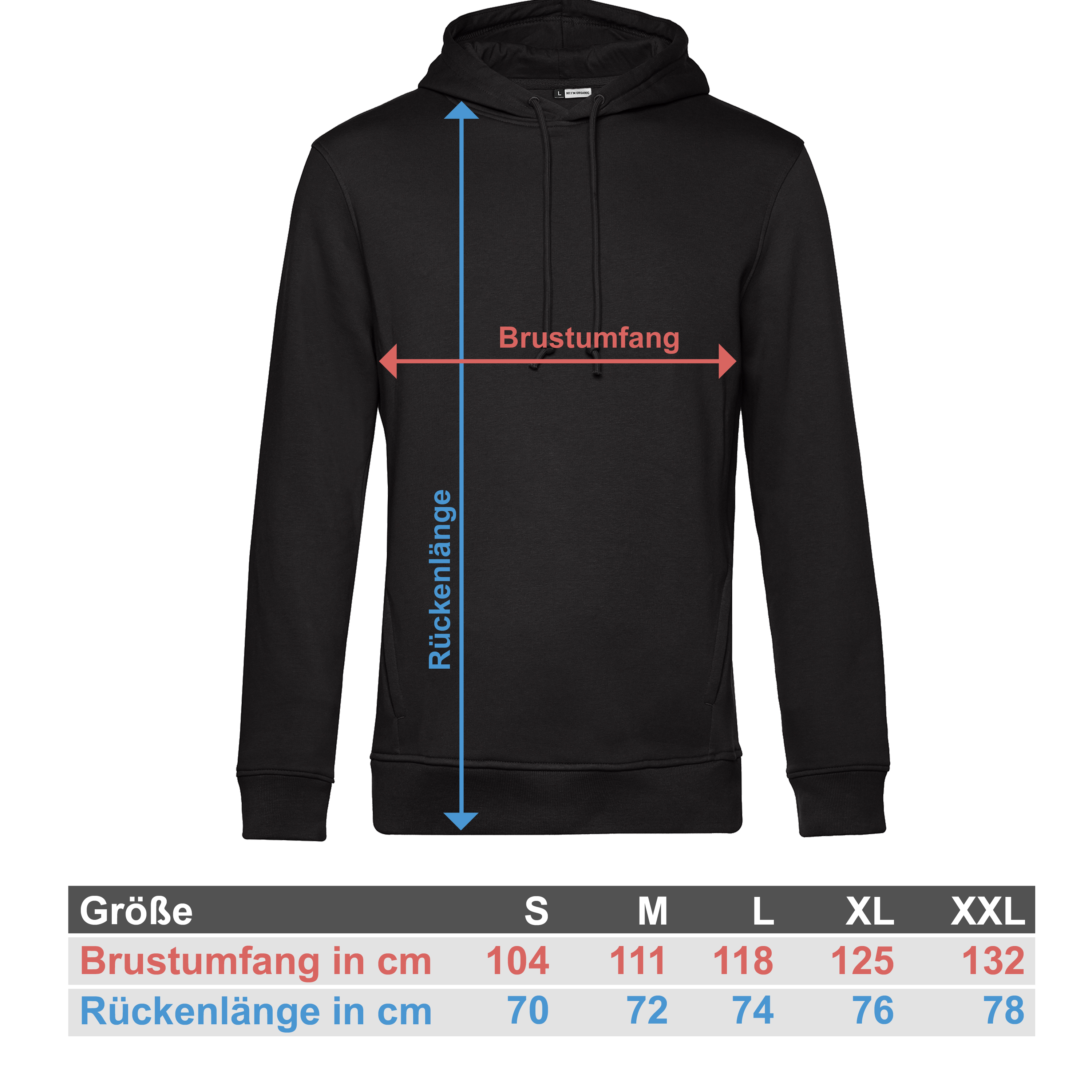 Bio Hoodie S Schwarz 3