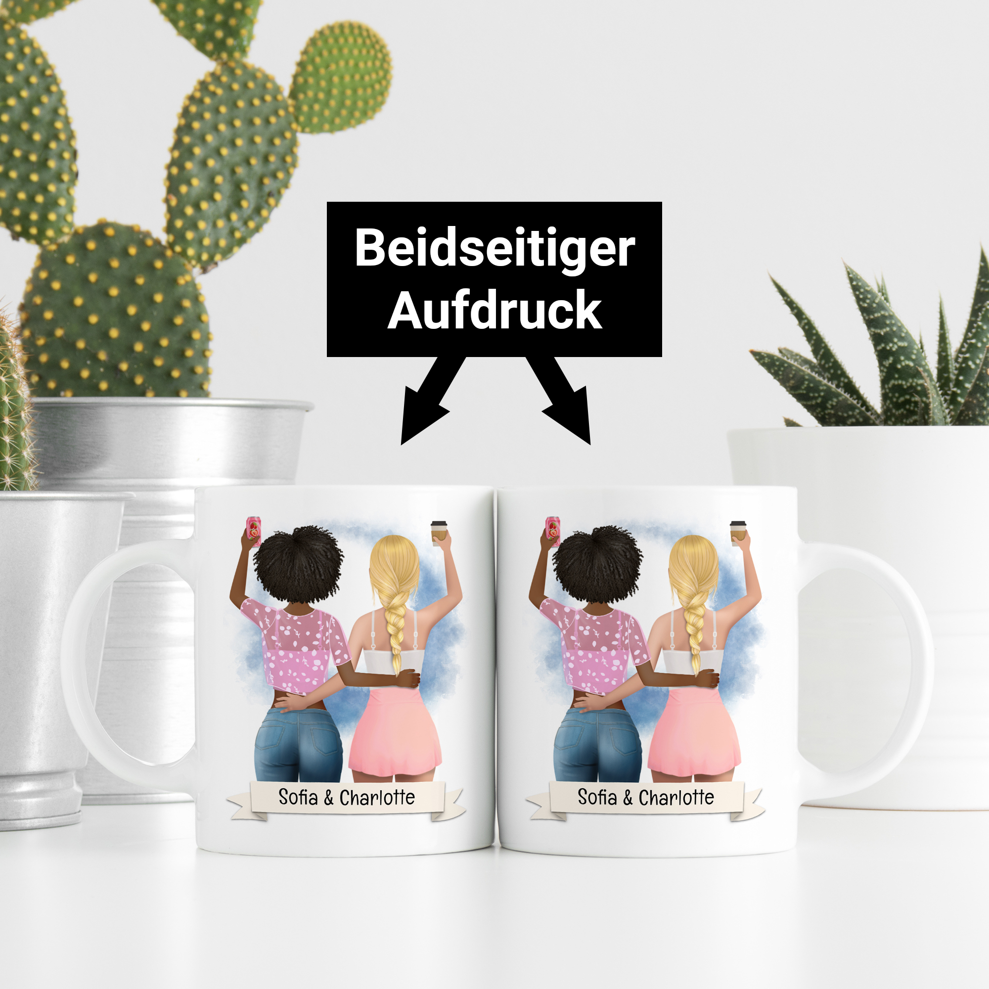 Beste Freundin Tasse Weiß 4