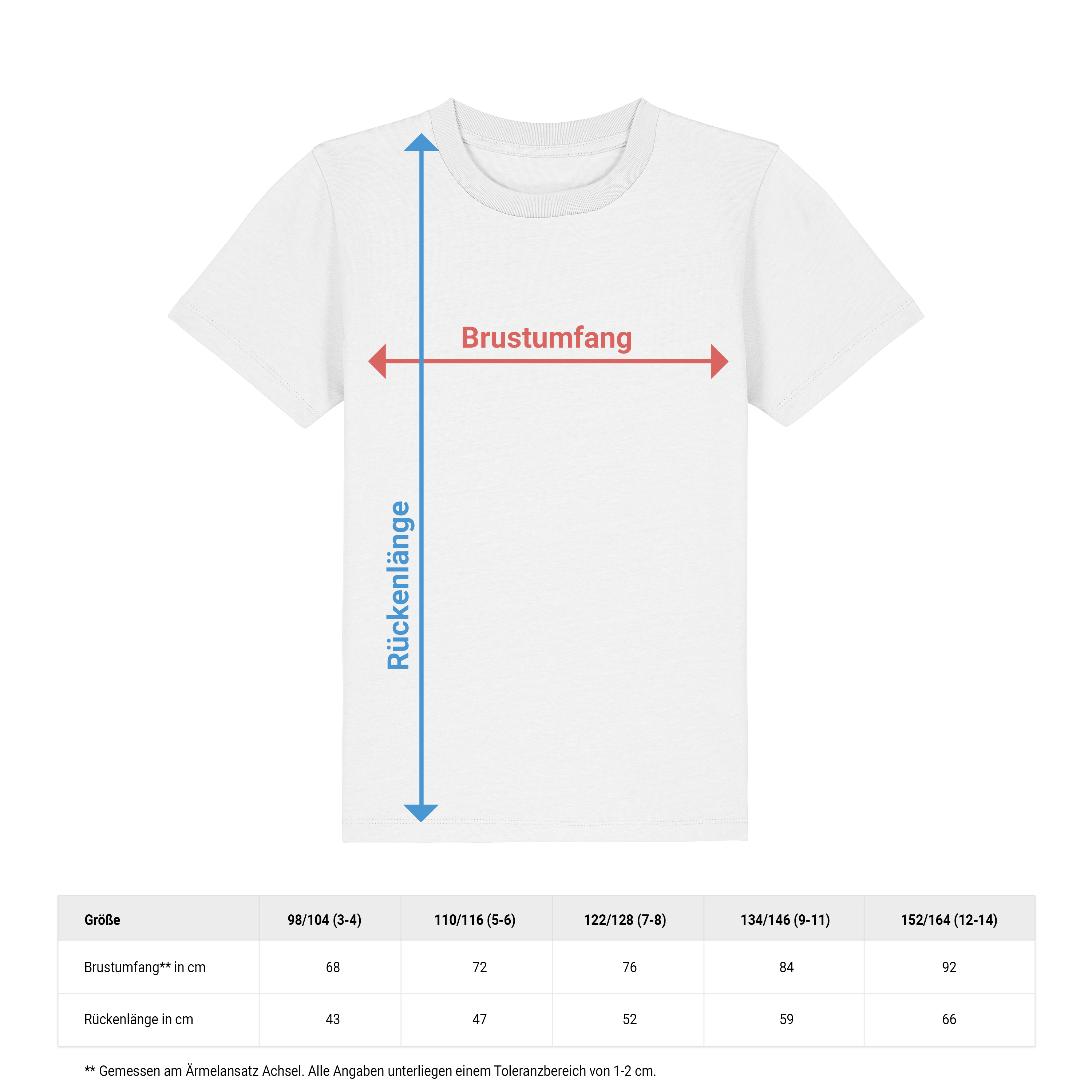 Kinder Bio T-Shirt 98/104 (3-4) Weiß 4