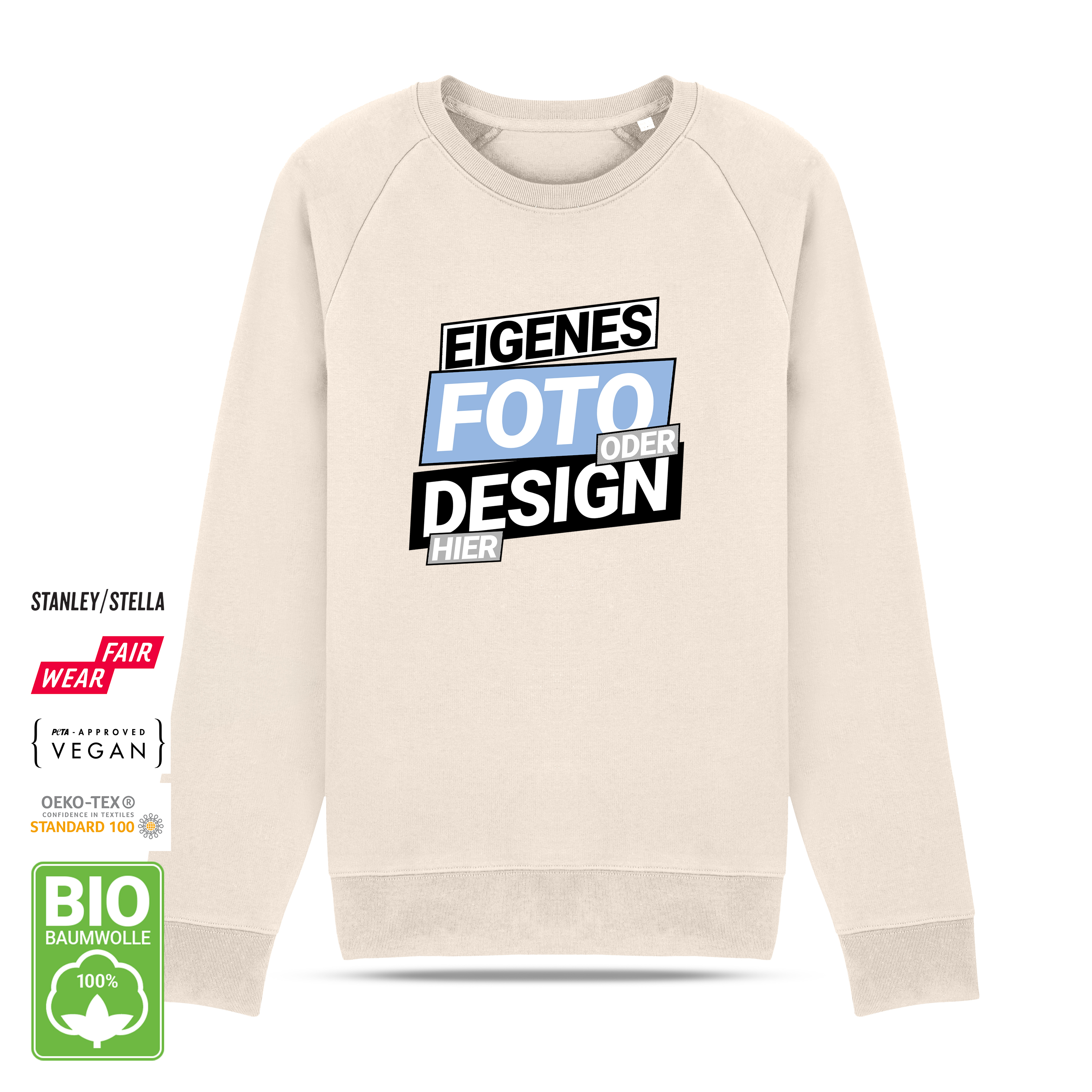 Bio Sweatshirt M Naturweiß 1
