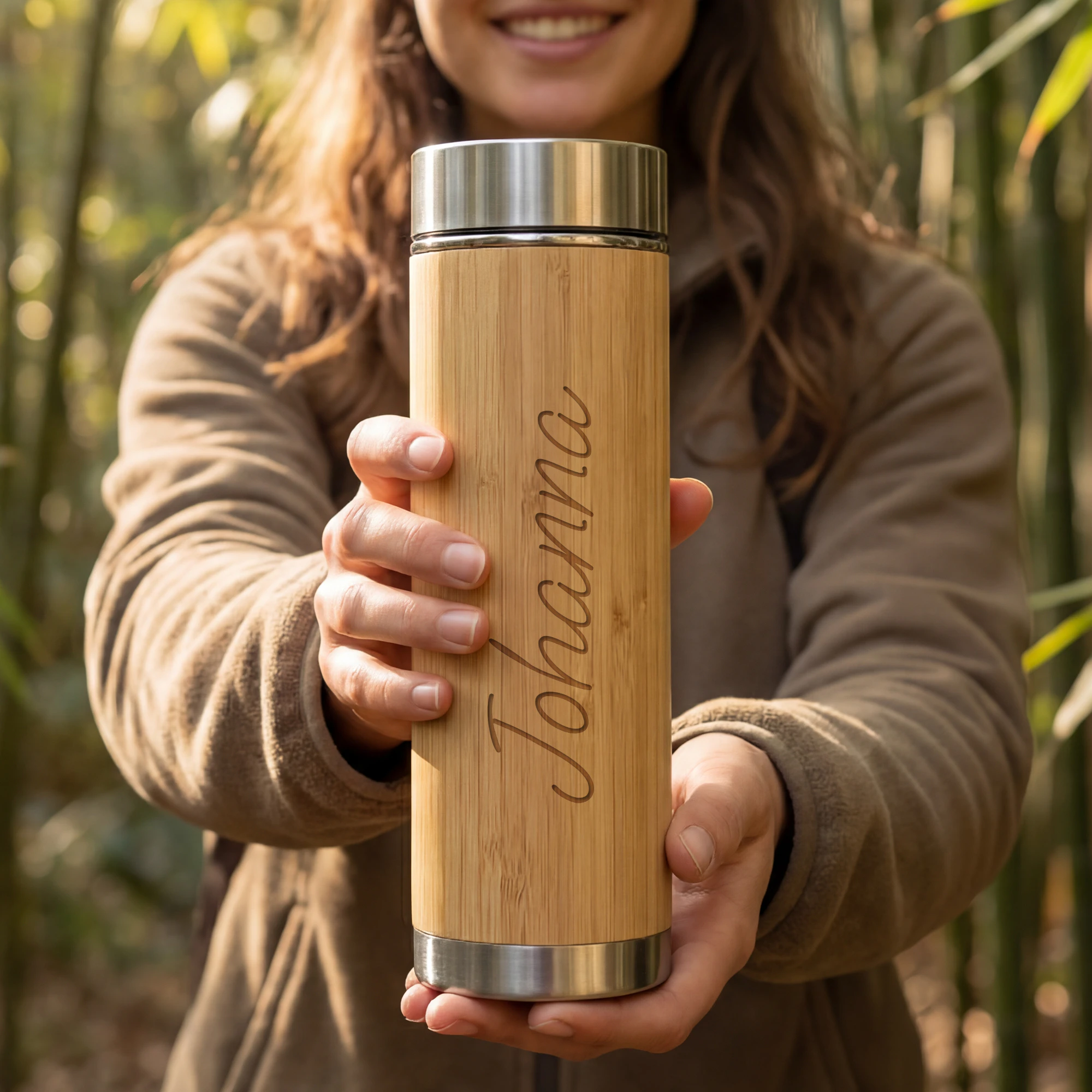 Thermosflasche "Bambus to Go" - Standard 0,4 Liter 7