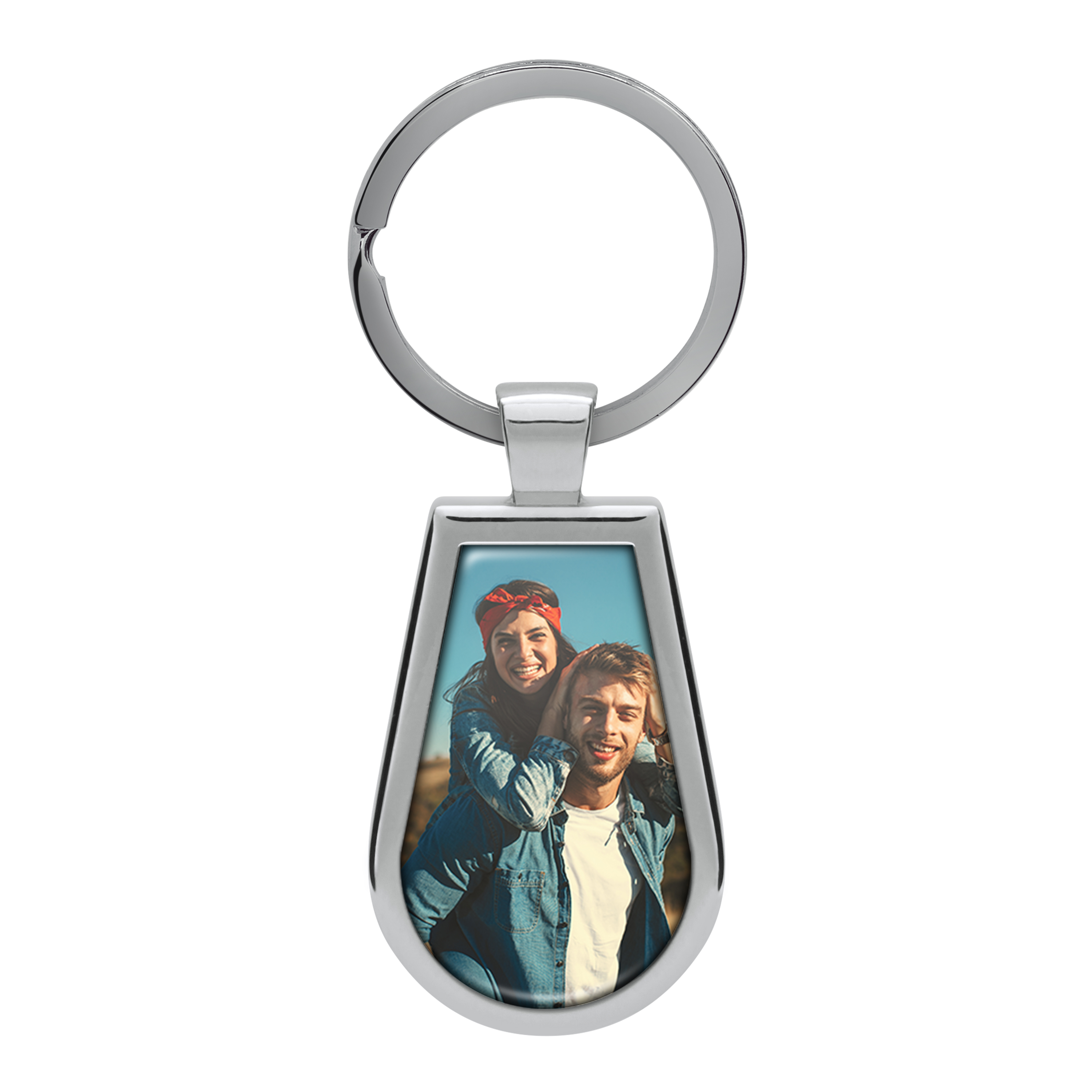 Schlüsselanhänger Chrom Tropfen 1