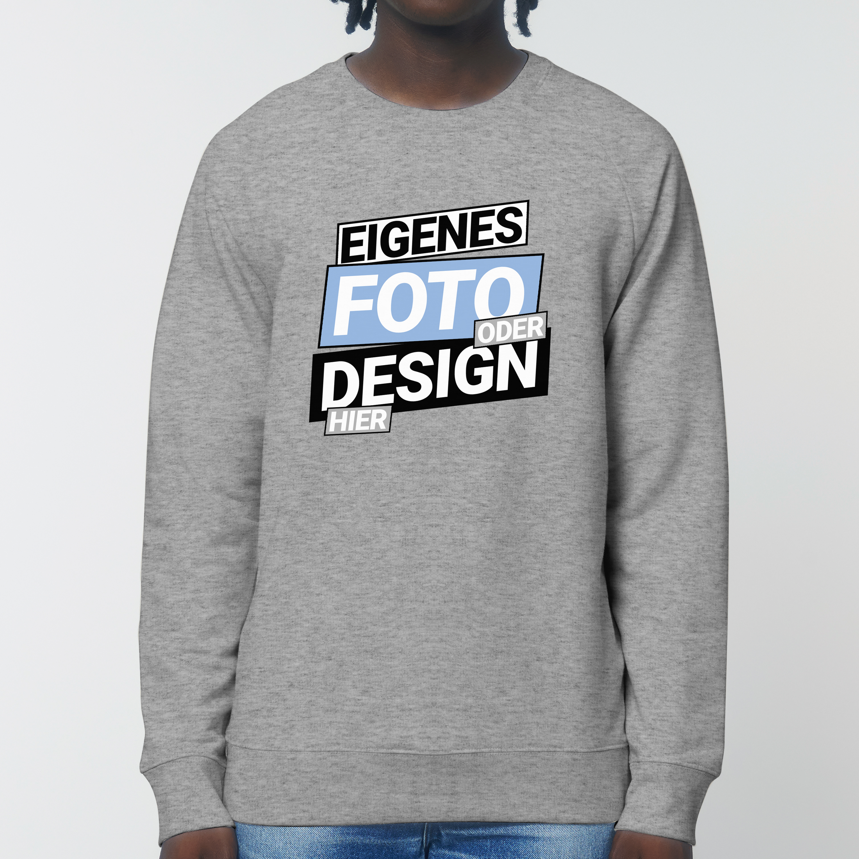 Bio Sweatshirt M Grau meliert 5