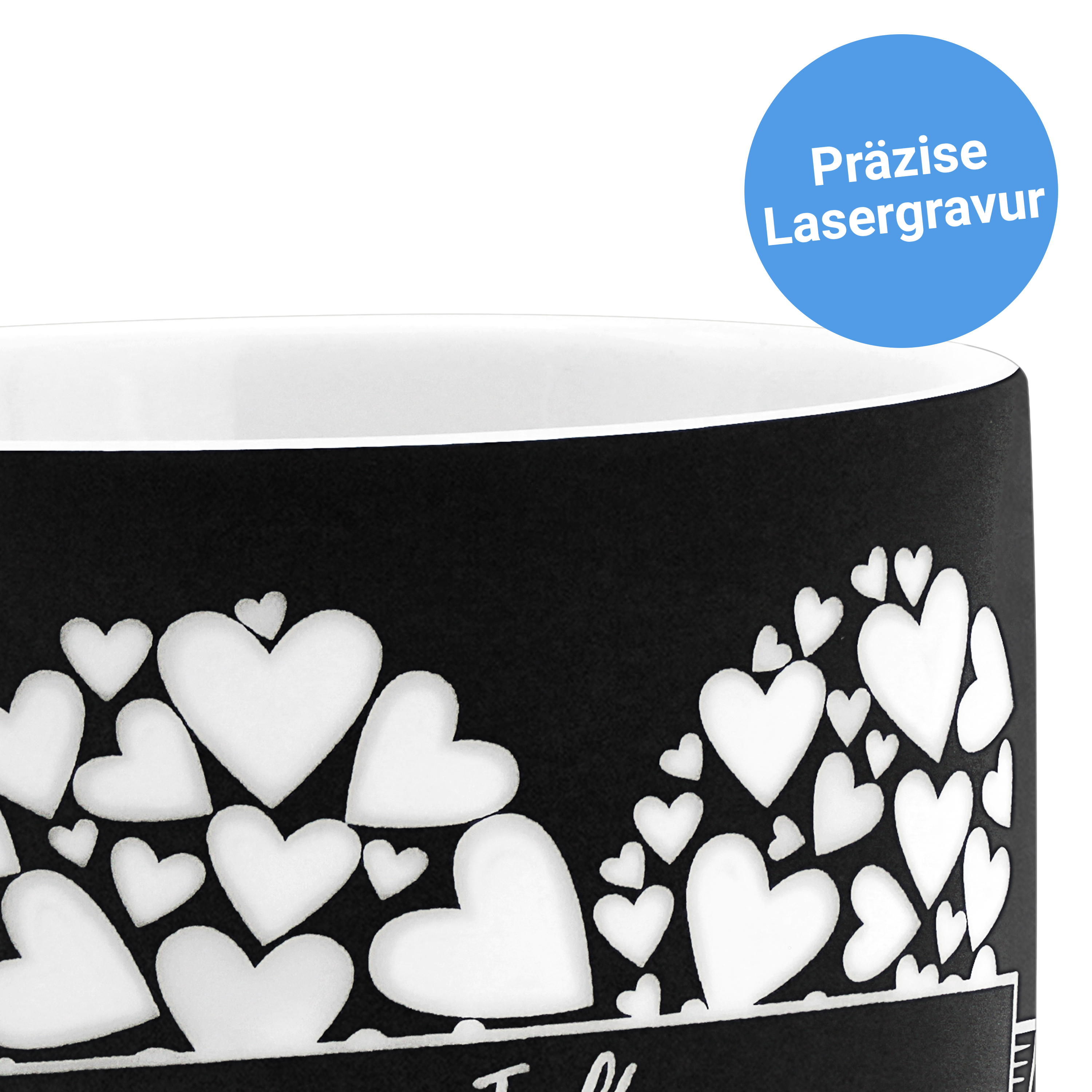 Kaffeebecher "Gravur" Schwarz 2