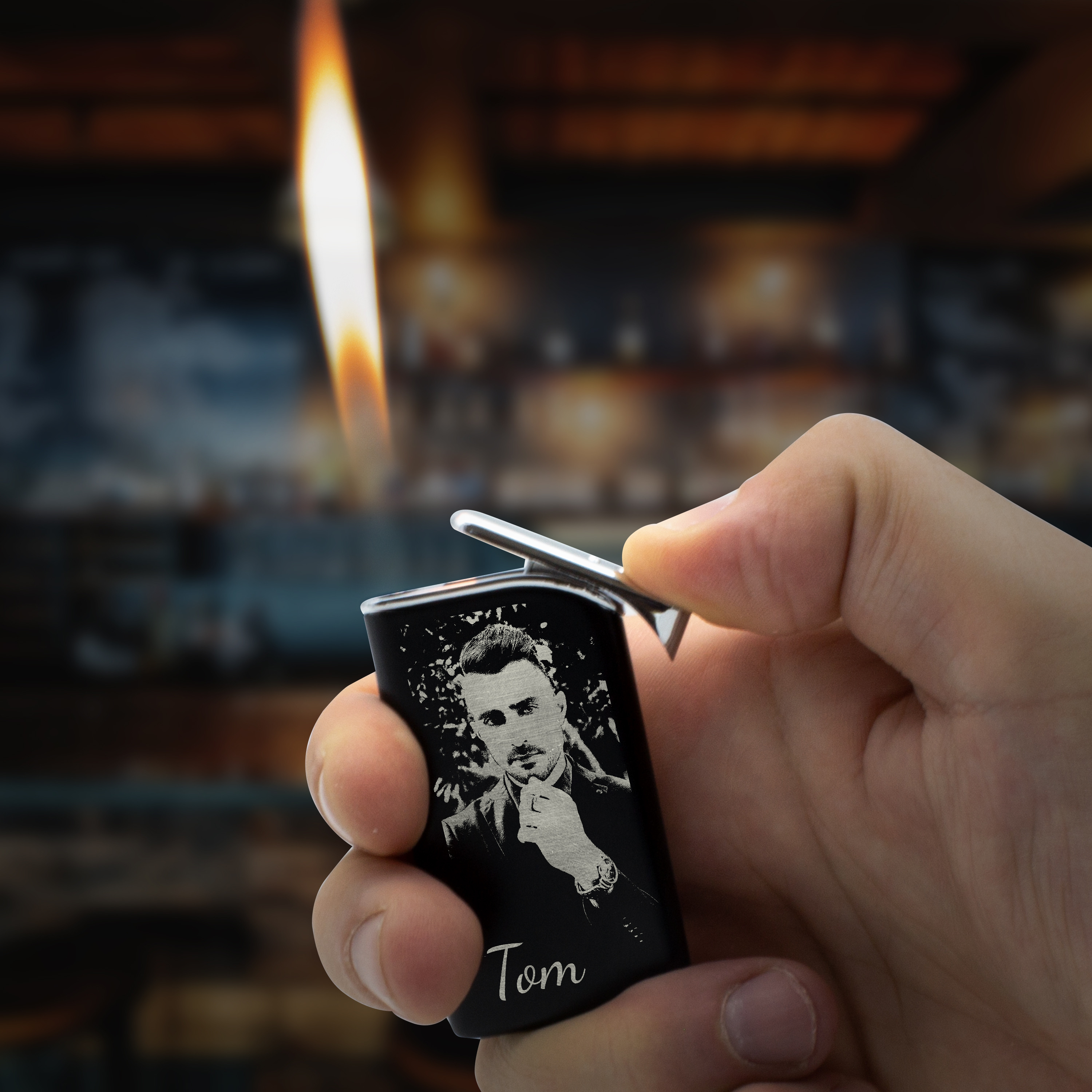 Metall-Feuerzeug Gravur Schwarz 6