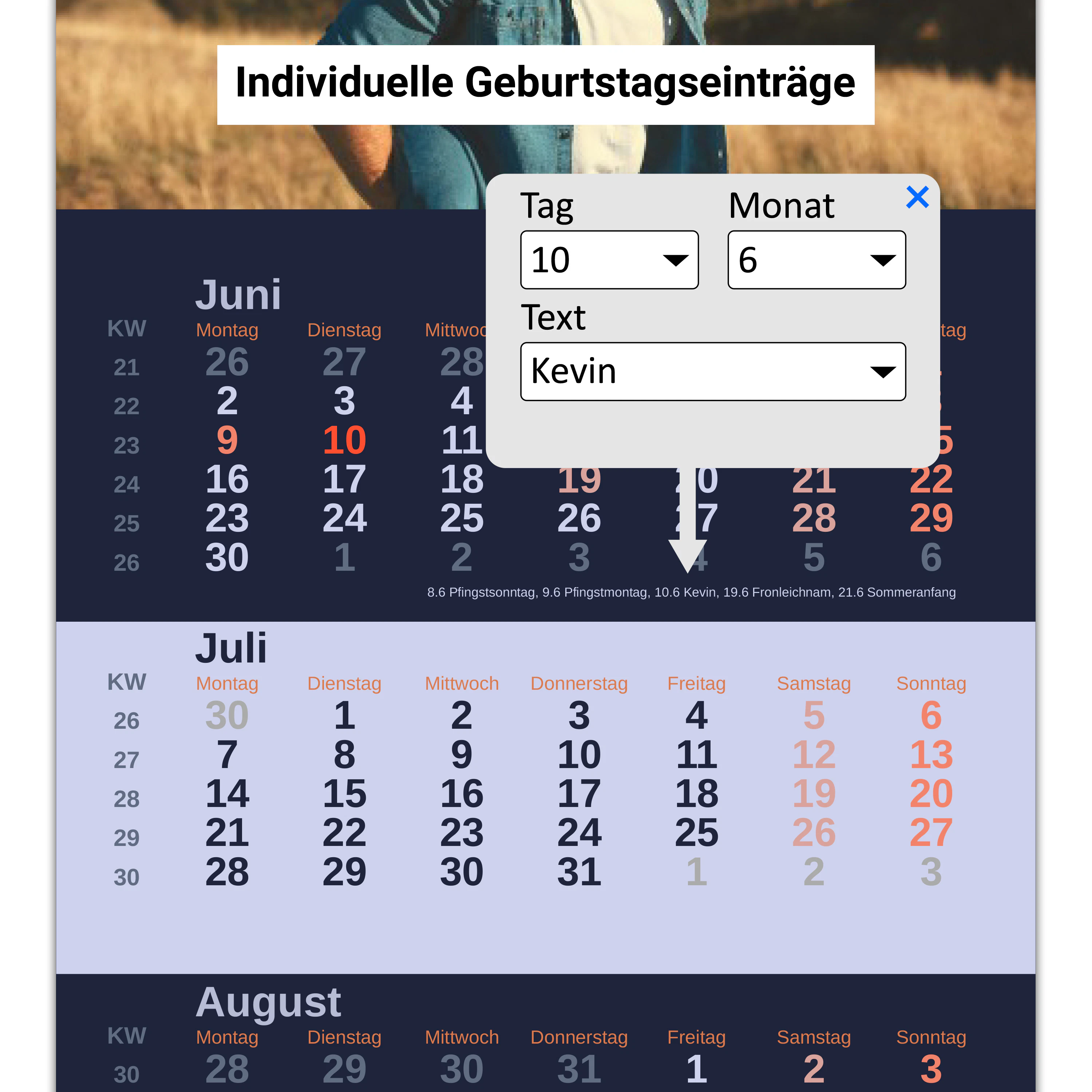 3-Monats-Tischkalender - Standard 4