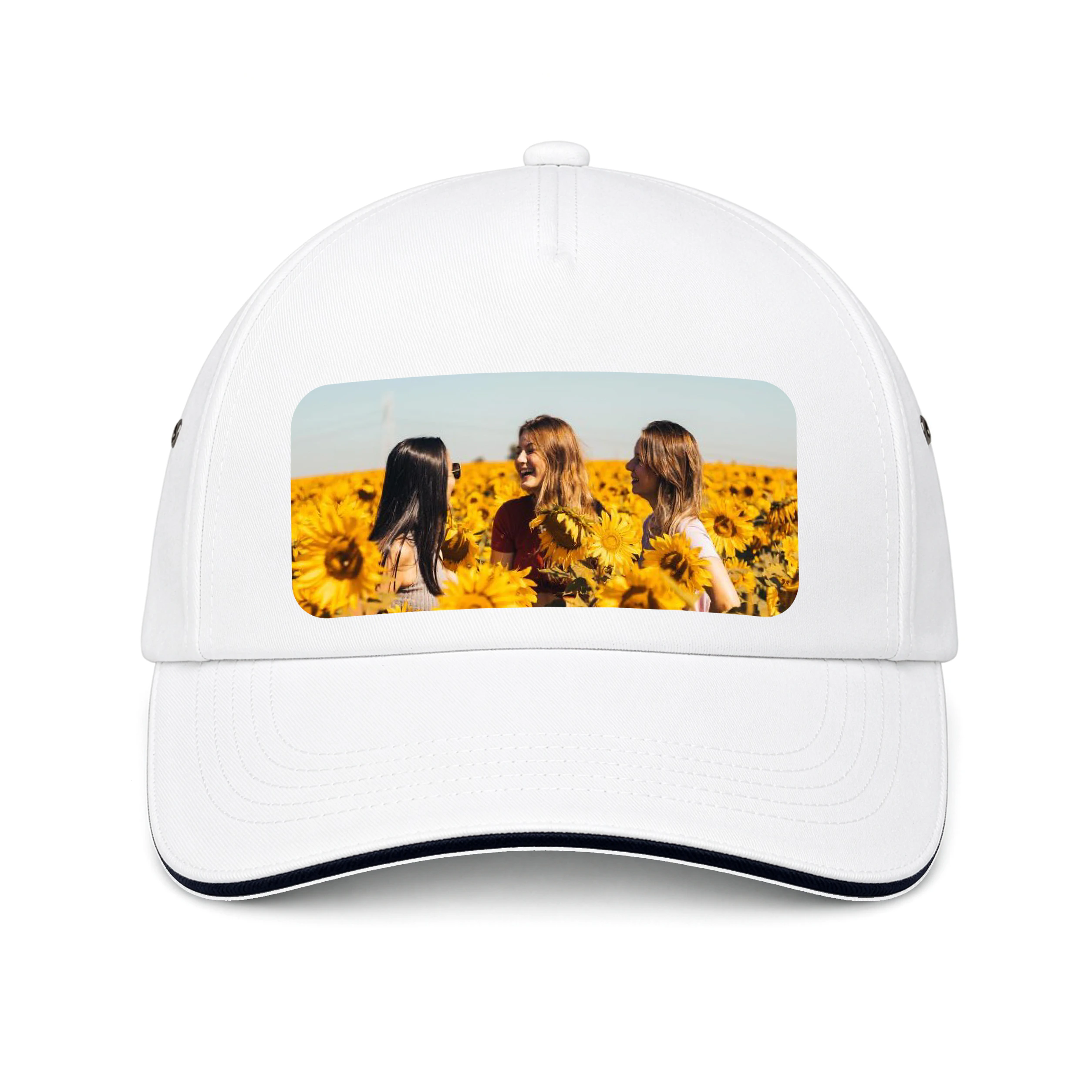 Basecap Weiß / Navy 2